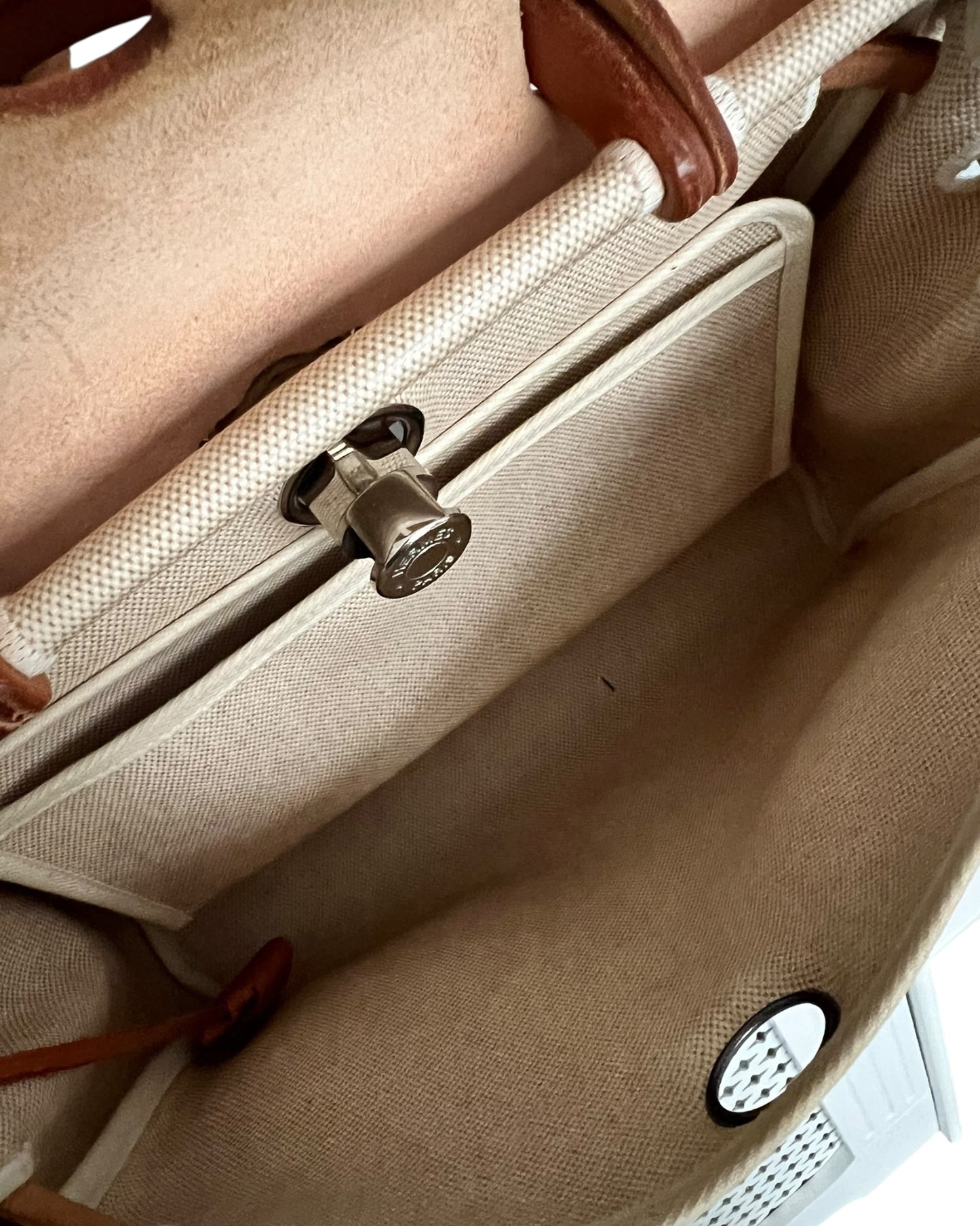 Hermès Herbag “Two-in-One” 31 – Gold/Camel Leather with Canvas