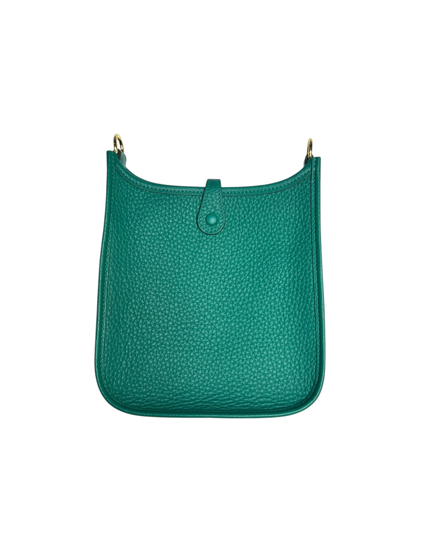 Hermès Evelyne TPM – Vert Vertigo Clemence with Gold Hardware (2024 Full Set)