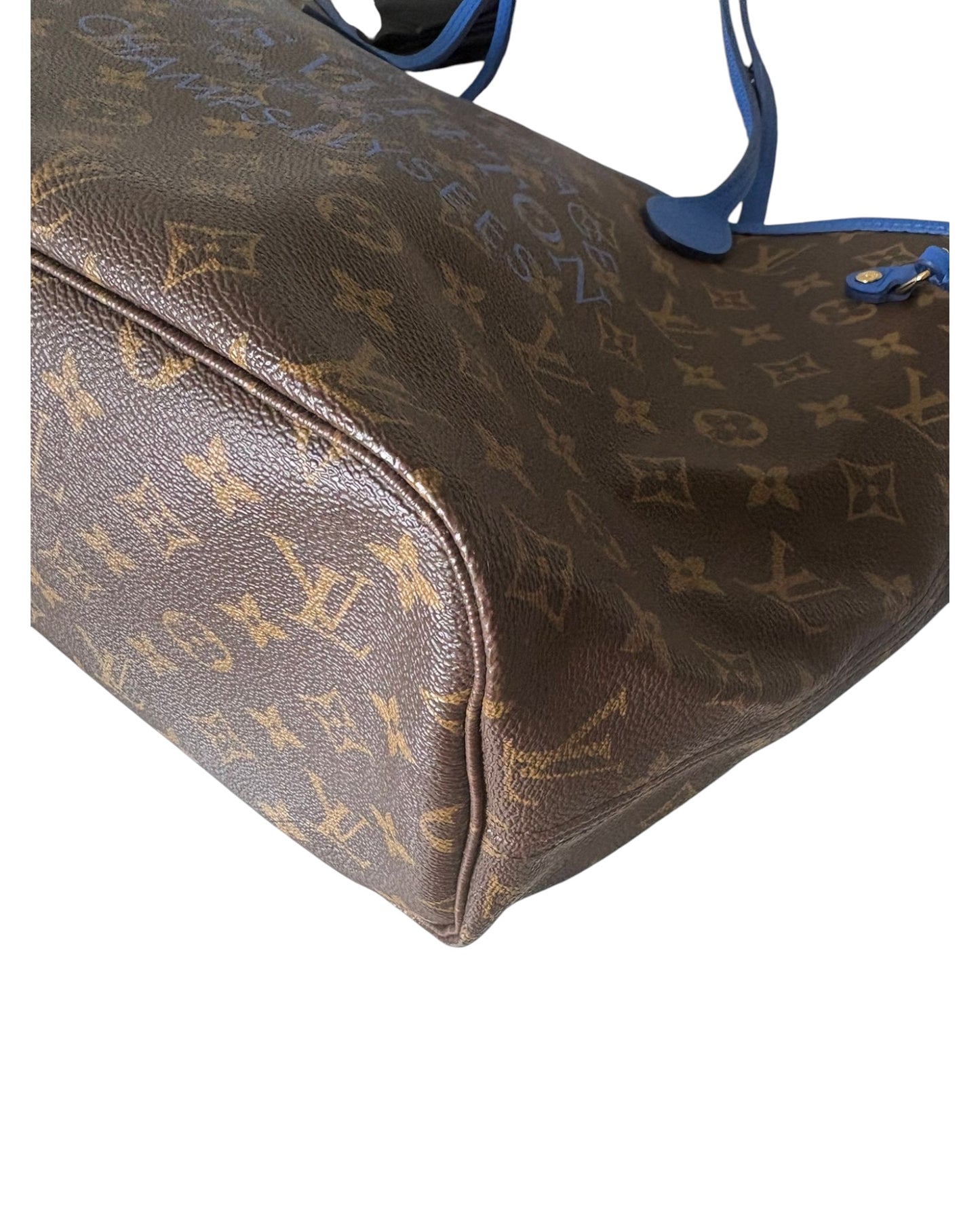 Louis Vuitton Limited Edition Monogram Ikat Neverfull MM Grand Bleu