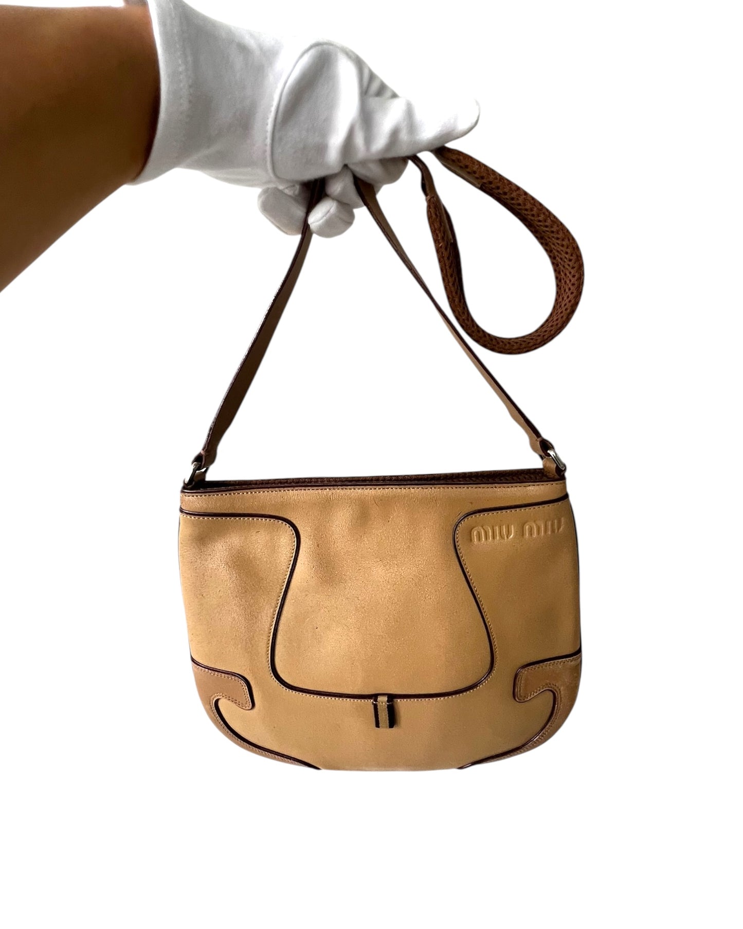 Miu Miu Beige Crossbody bag - The Luxury Savvy