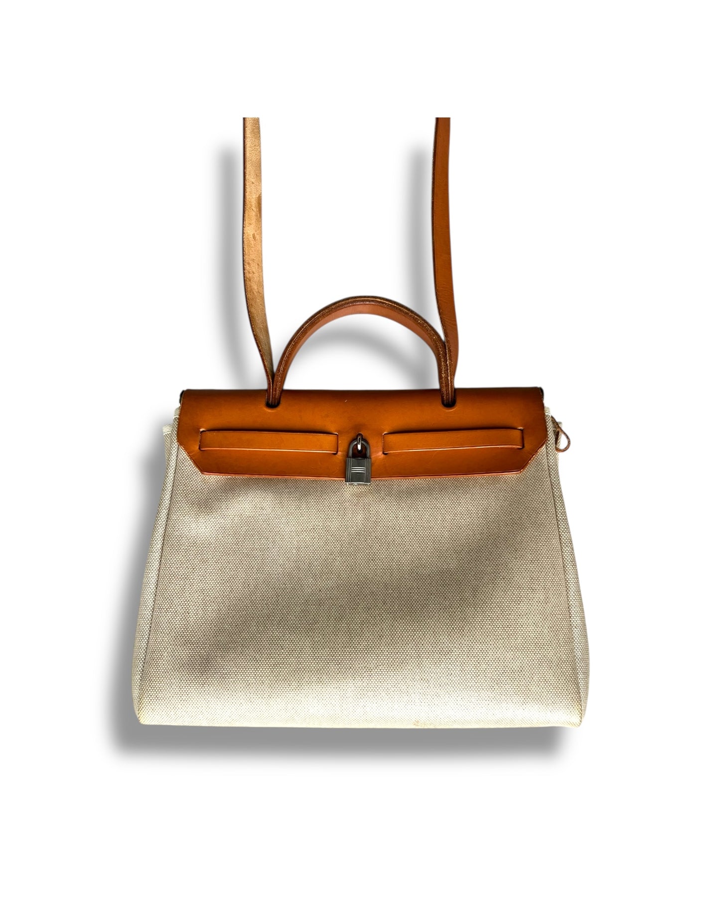 Hermès Herbag “Two-in-One” 31 – Gold/Camel Leather with Canvas