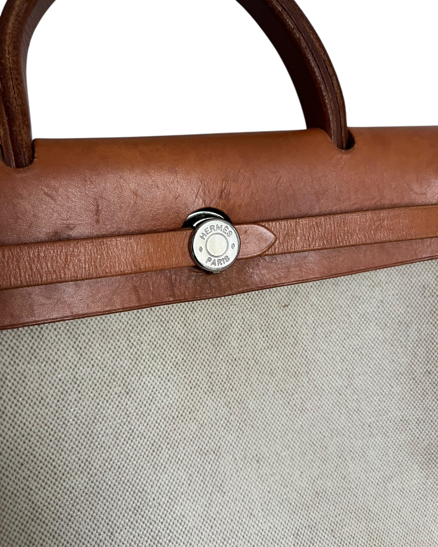 Hermès Herbag “Two-in-One” 31 – Gold/Camel Leather with Canvas