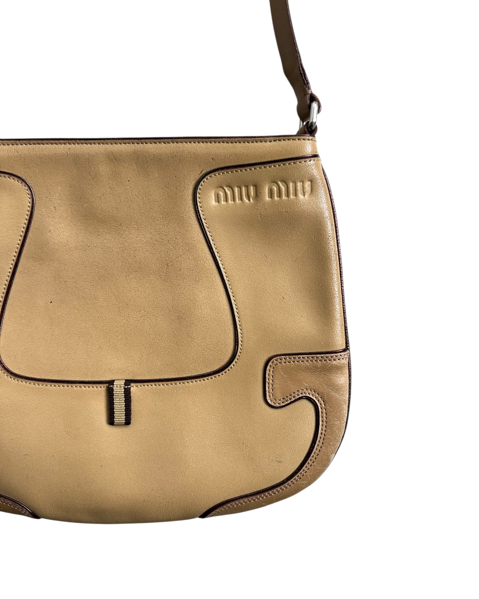 Miu Miu Beige Crossbody bag - The Luxury Savvy