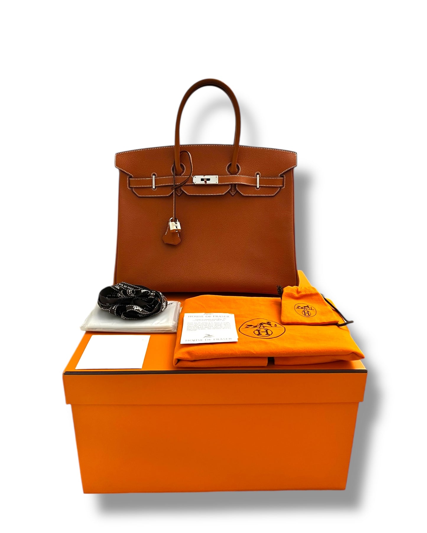 Hermès Birkin 35 Brique Togo with Palladium Hardware (2006) – Full Set