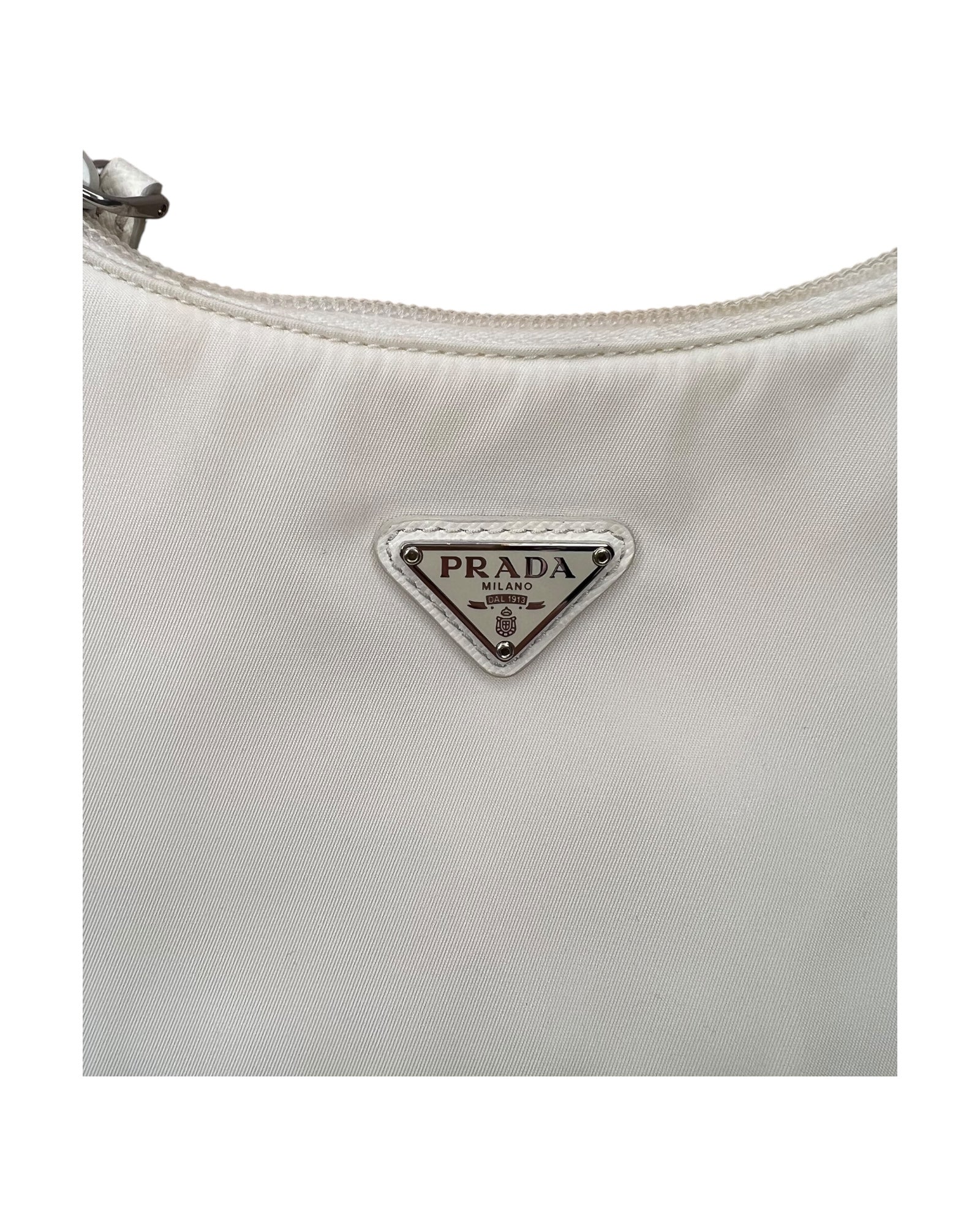 Prada Nylon Re-Edition Bag in White - The Luxury Savvy
