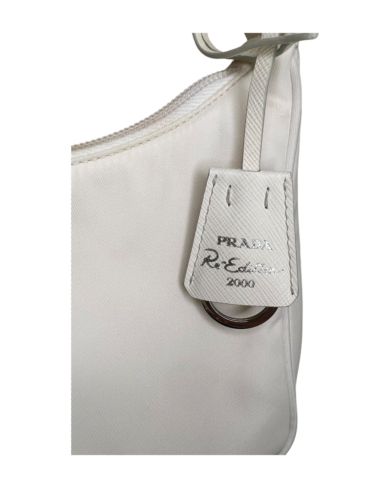Prada Nylon Re-Edition Bag in White - The Luxury Savvy