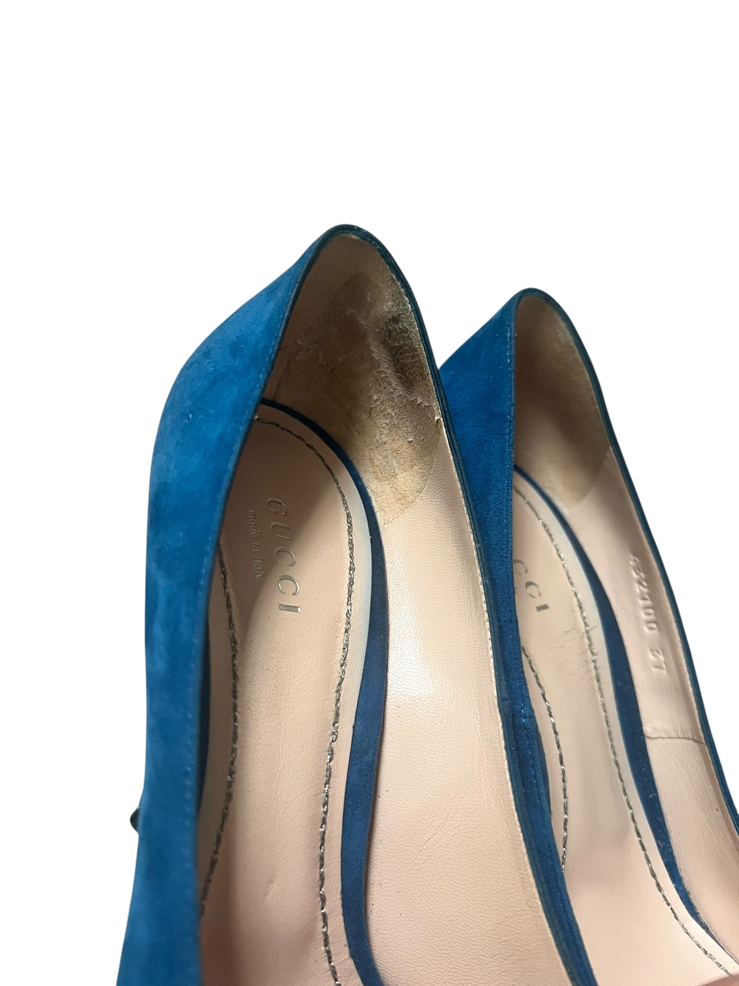 Gucci Dionysus Suede Pumps – Blue | Size 37