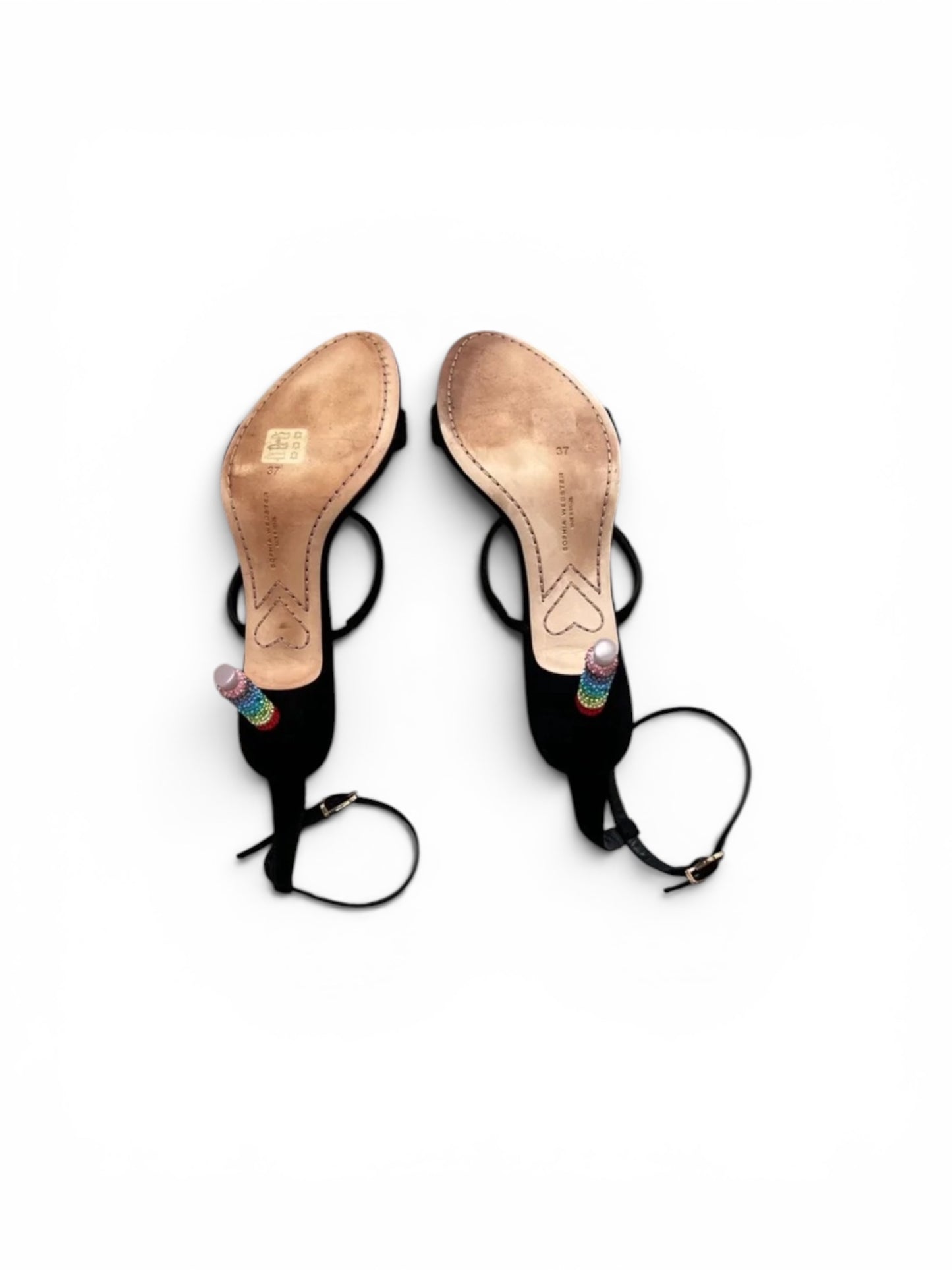 Sophia Webster Rosalind Mid Sandals Black Rainbow | Size EU 37