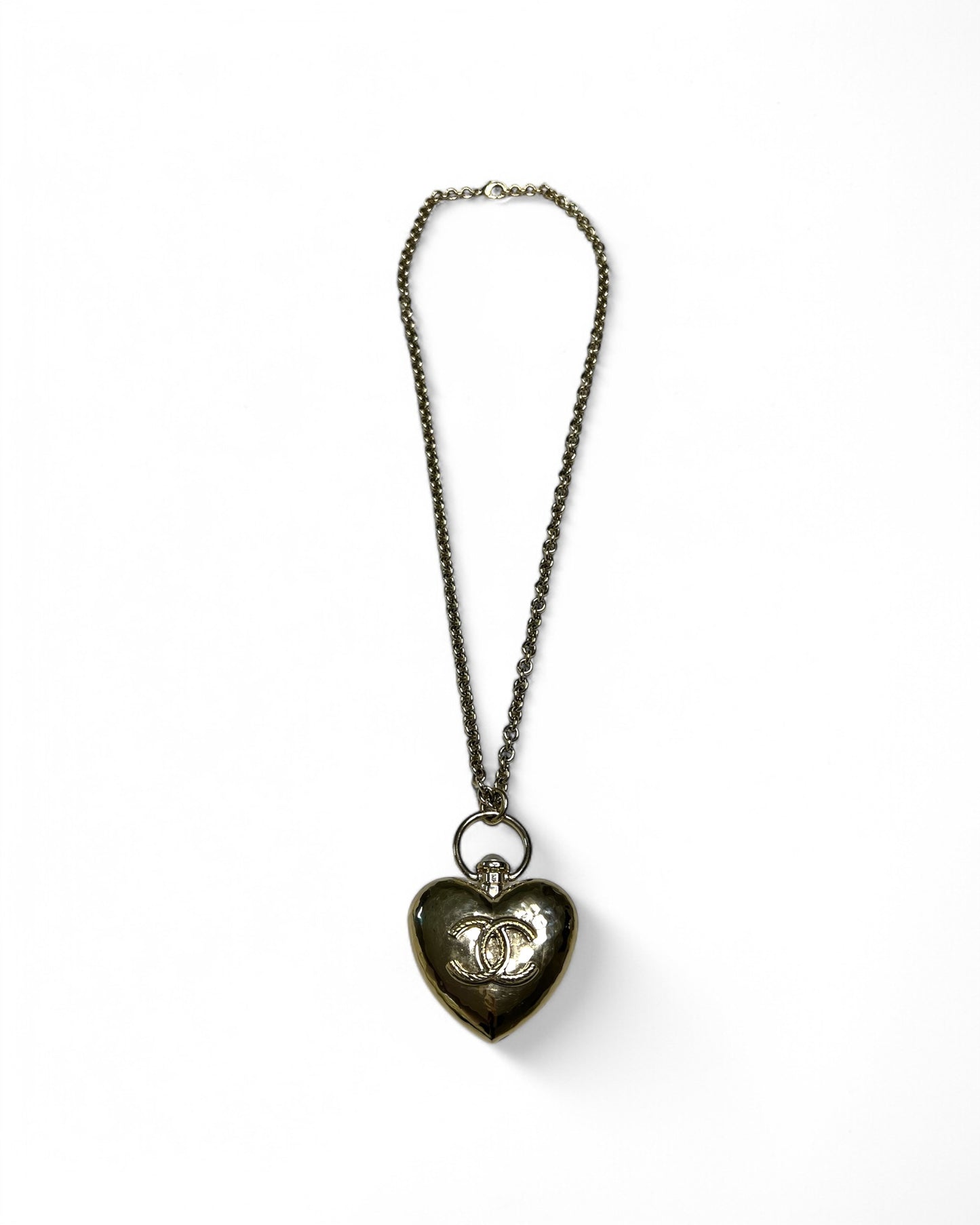 Chanel Oversized Heart Locket Pendant Necklace - The Luxury Savvy