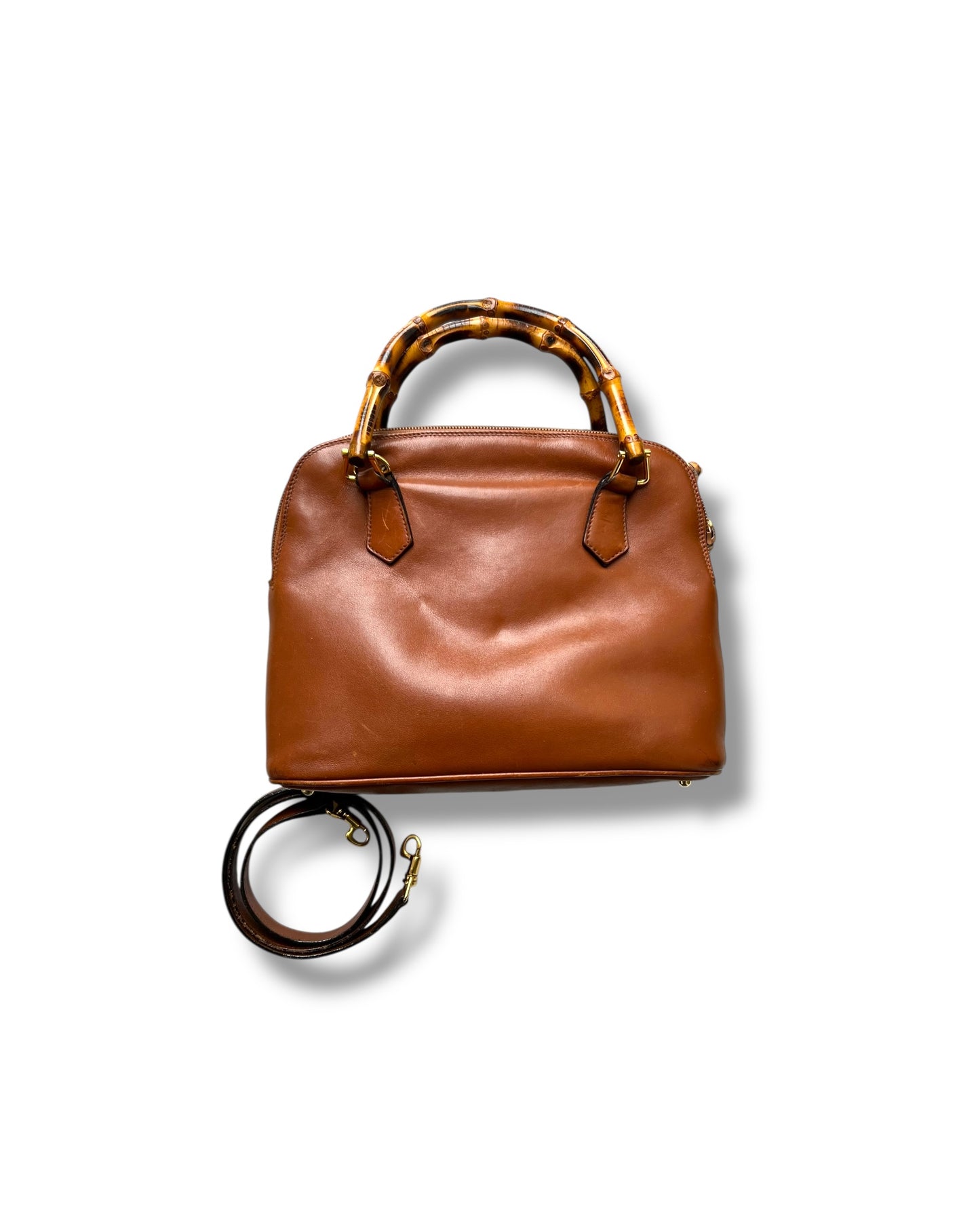 Gucci Vintage Bamboo Top Handle Bag with Detachable Strap