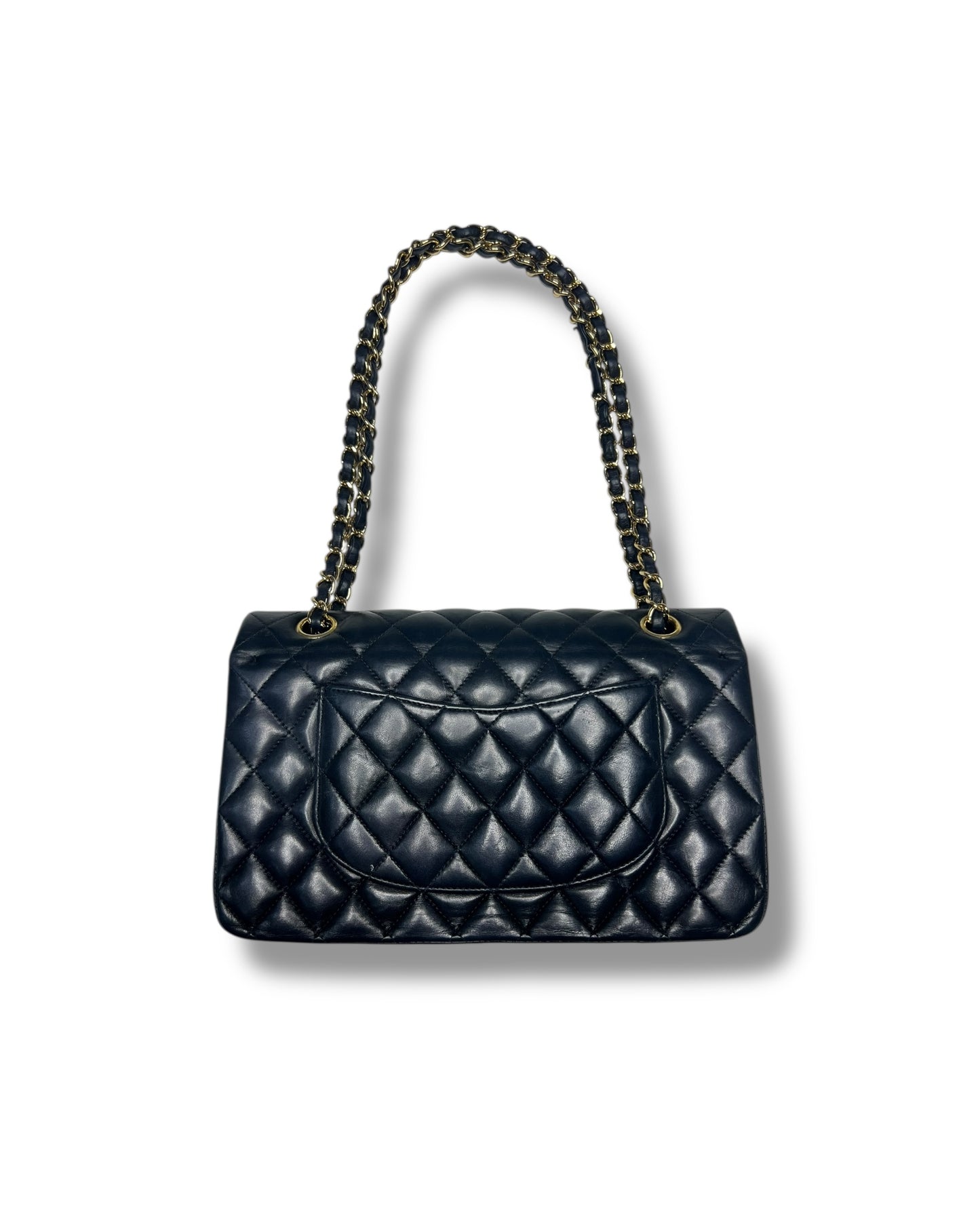 Chanel Classic Double Flap Bag – Black Lambskin with 24k Gold-Plated Hardware (Series 10)