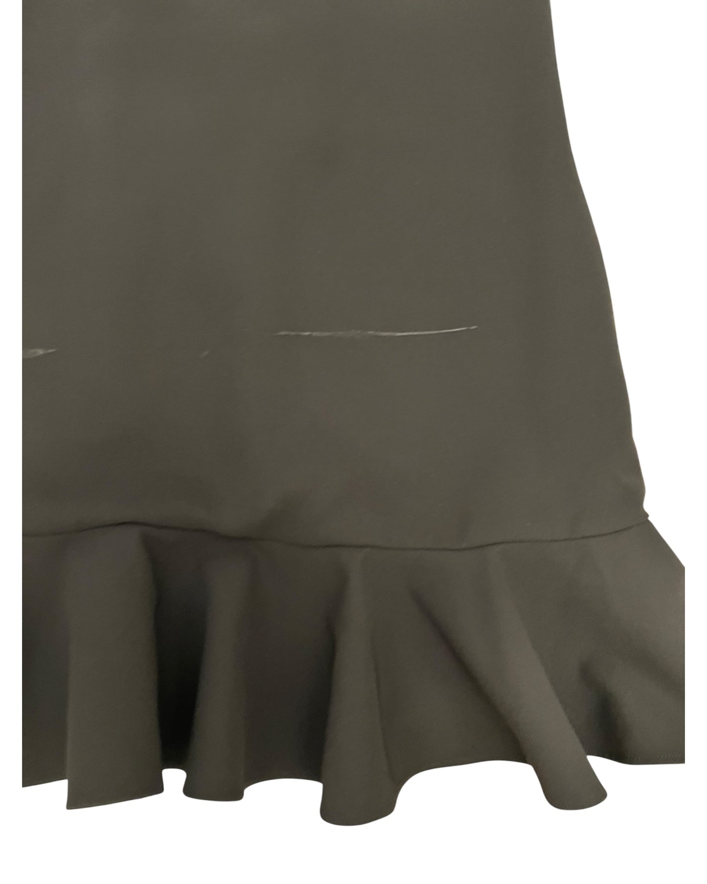 Victoria Beckham Black Sleeveless Ruffle Hem Dress – UK 12