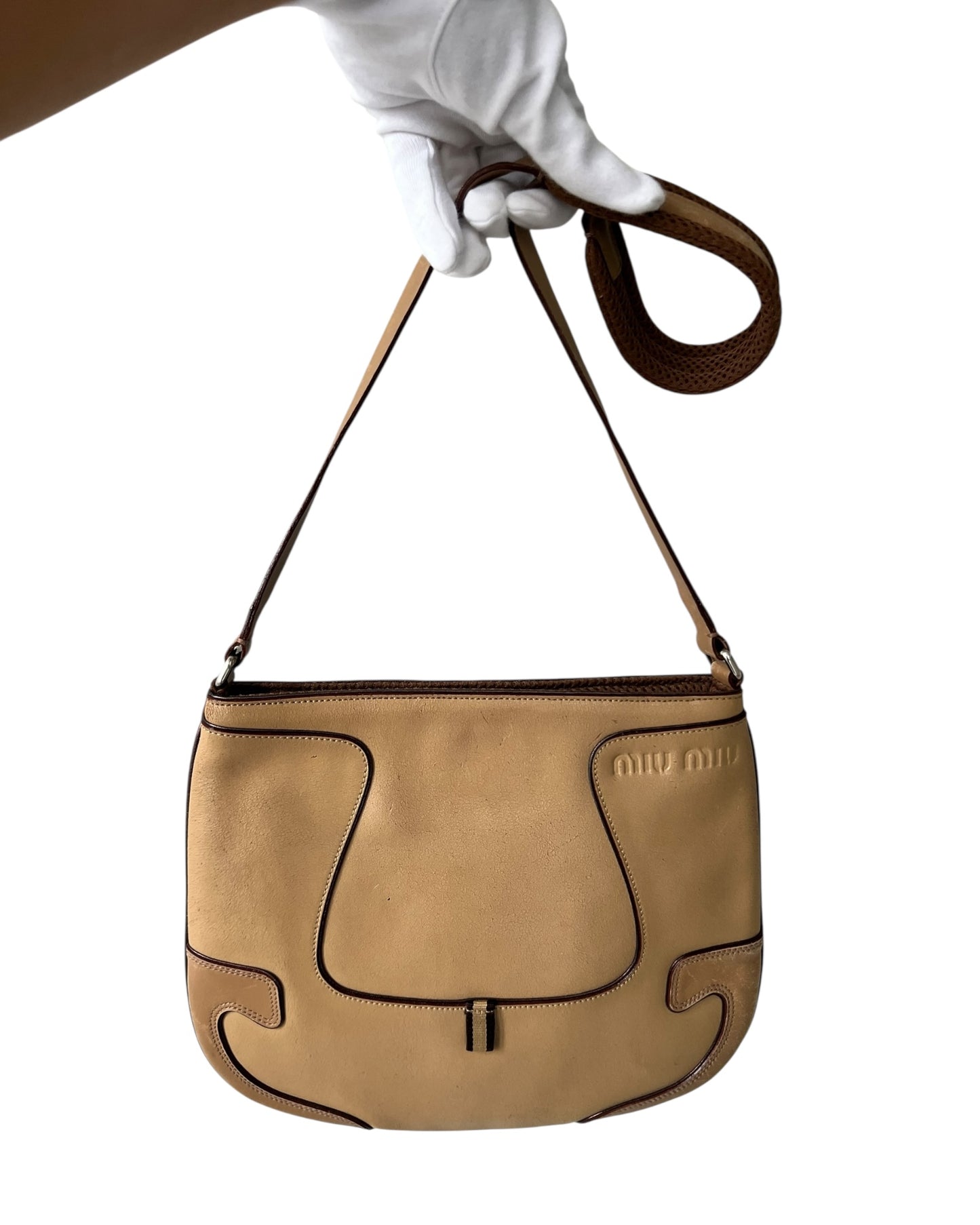 Miu Miu Beige Crossbody bag - The Luxury Savvy