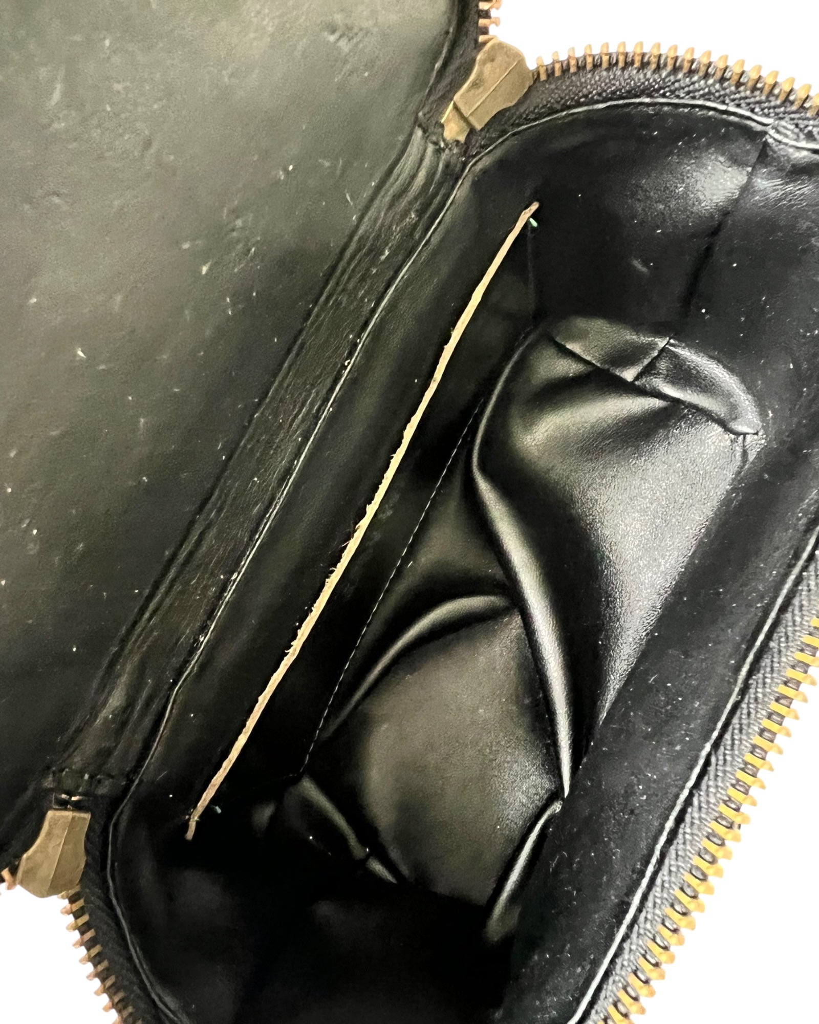 Jean Paul Gaultier Dark Green Croc-Embossed Vanity Bag (Vintage) - The Luxury Savvy