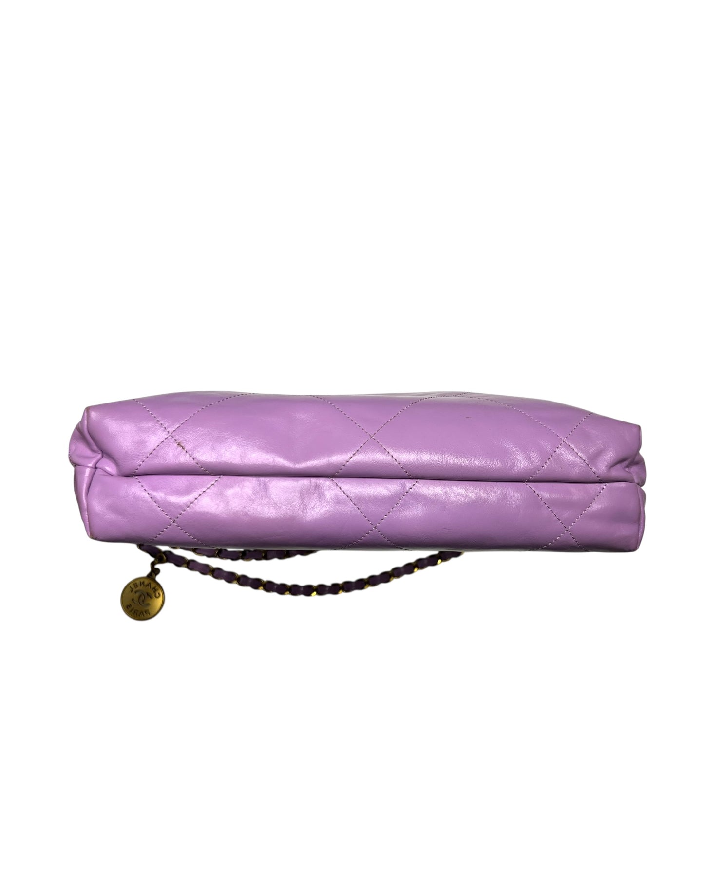 Chanel 22 Medium Bag – Purple Calfskin with Gold Hardware