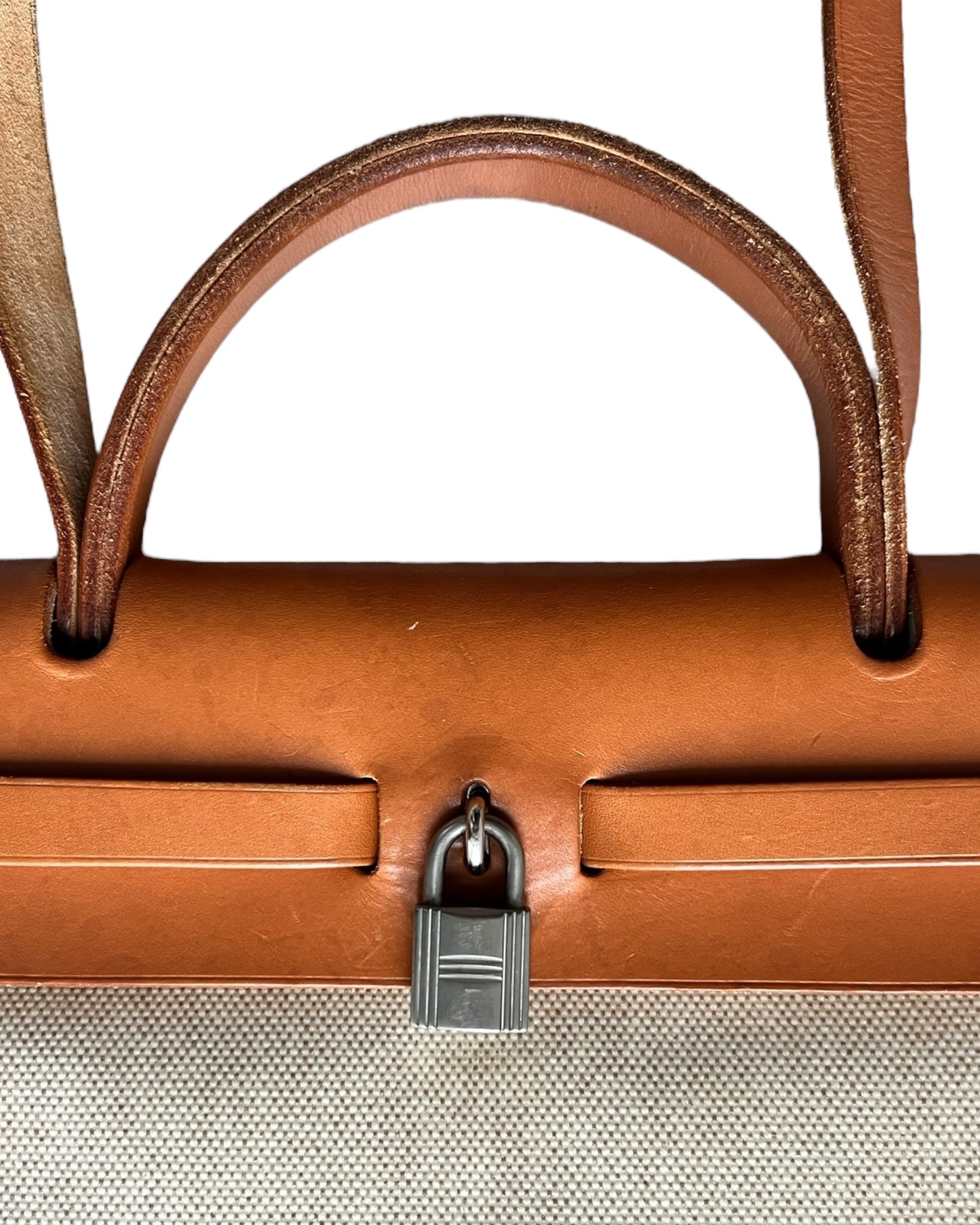 Hermès Herbag “Two-in-One” 31 – Gold/Camel Leather with Canvas
