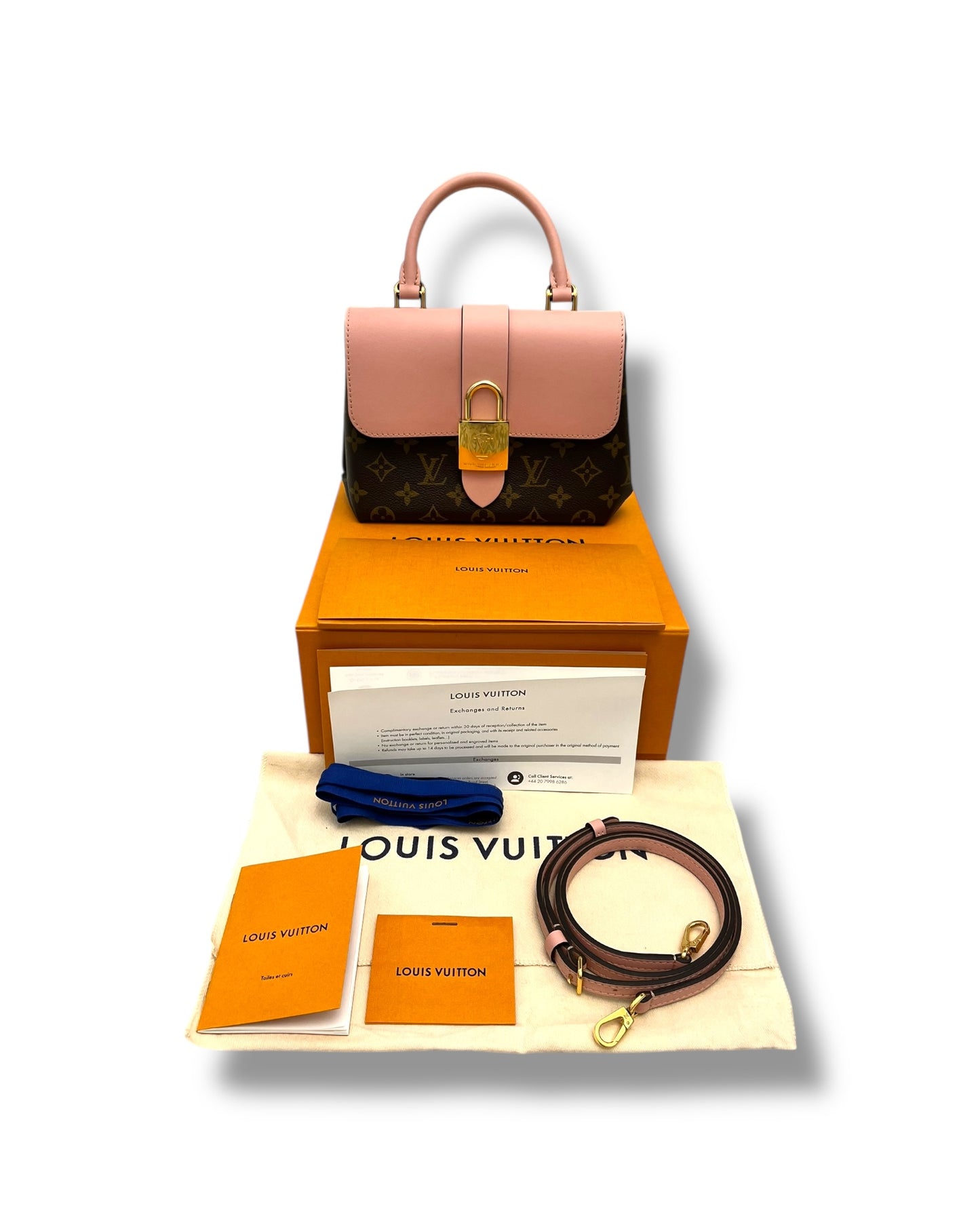 Louis Vuitton Locky BB – Monogram & Rose Ballerine (Pristine Condition)