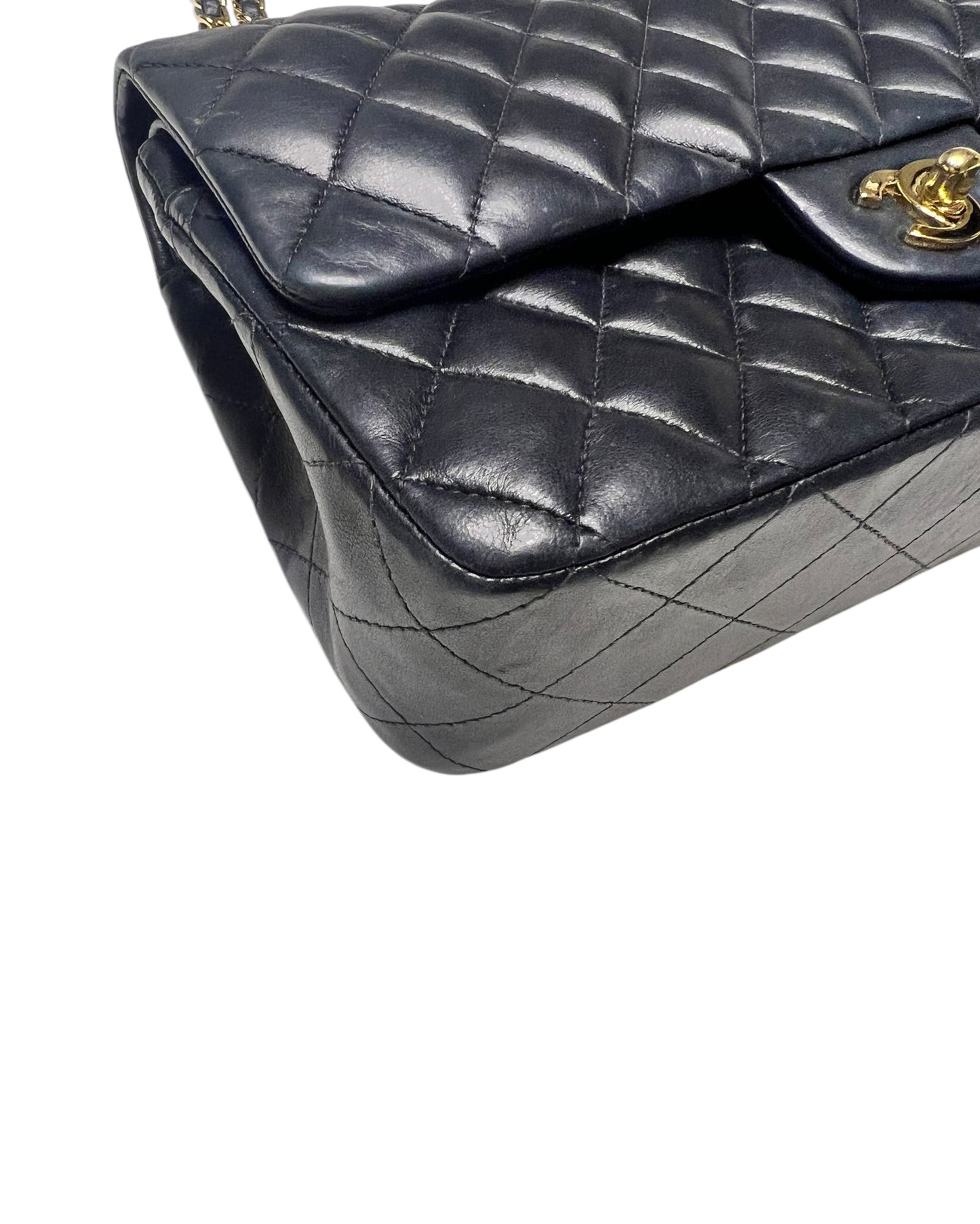Chanel Classic Double Flap Bag – Black Lambskin with 24k Gold-Plated Hardware (Series 10)