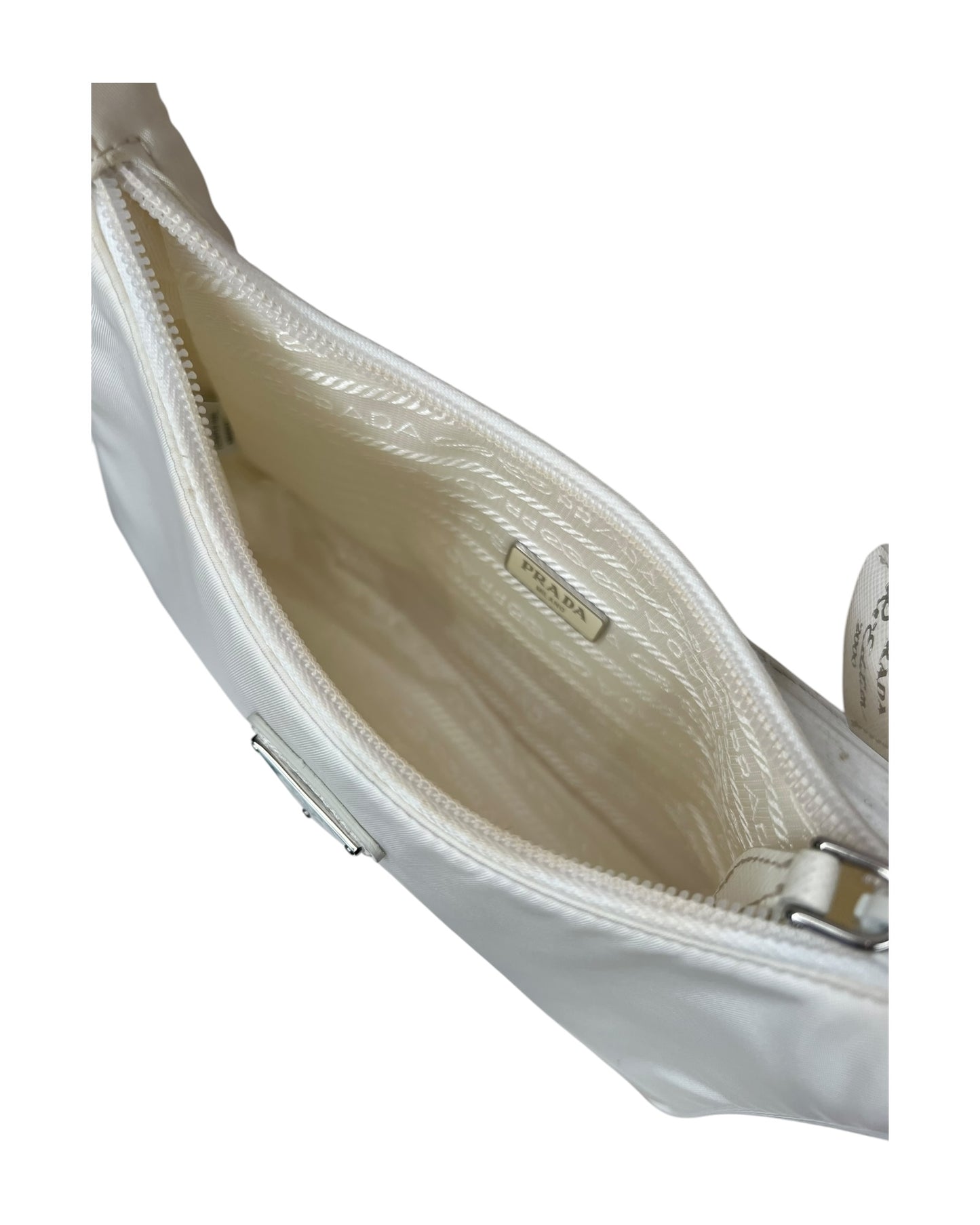 Prada Nylon Re-Edition Bag in White - The Luxury Savvy