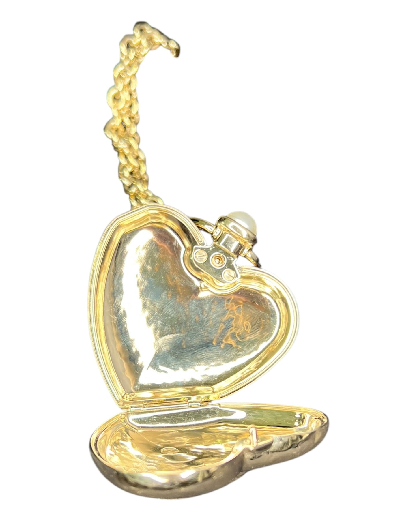 Chanel Oversized Heart Locket Pendant Necklace - The Luxury Savvy