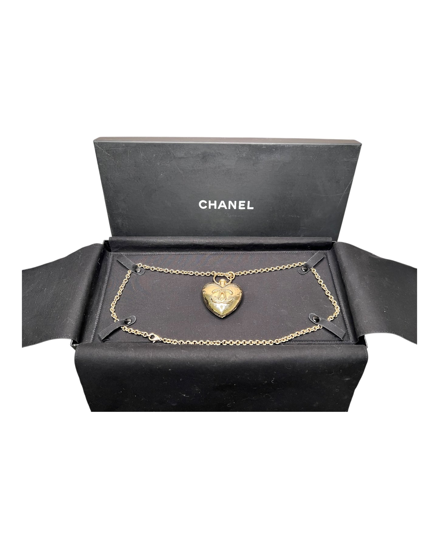 Chanel Oversized Heart Locket Pendant Necklace - The Luxury Savvy