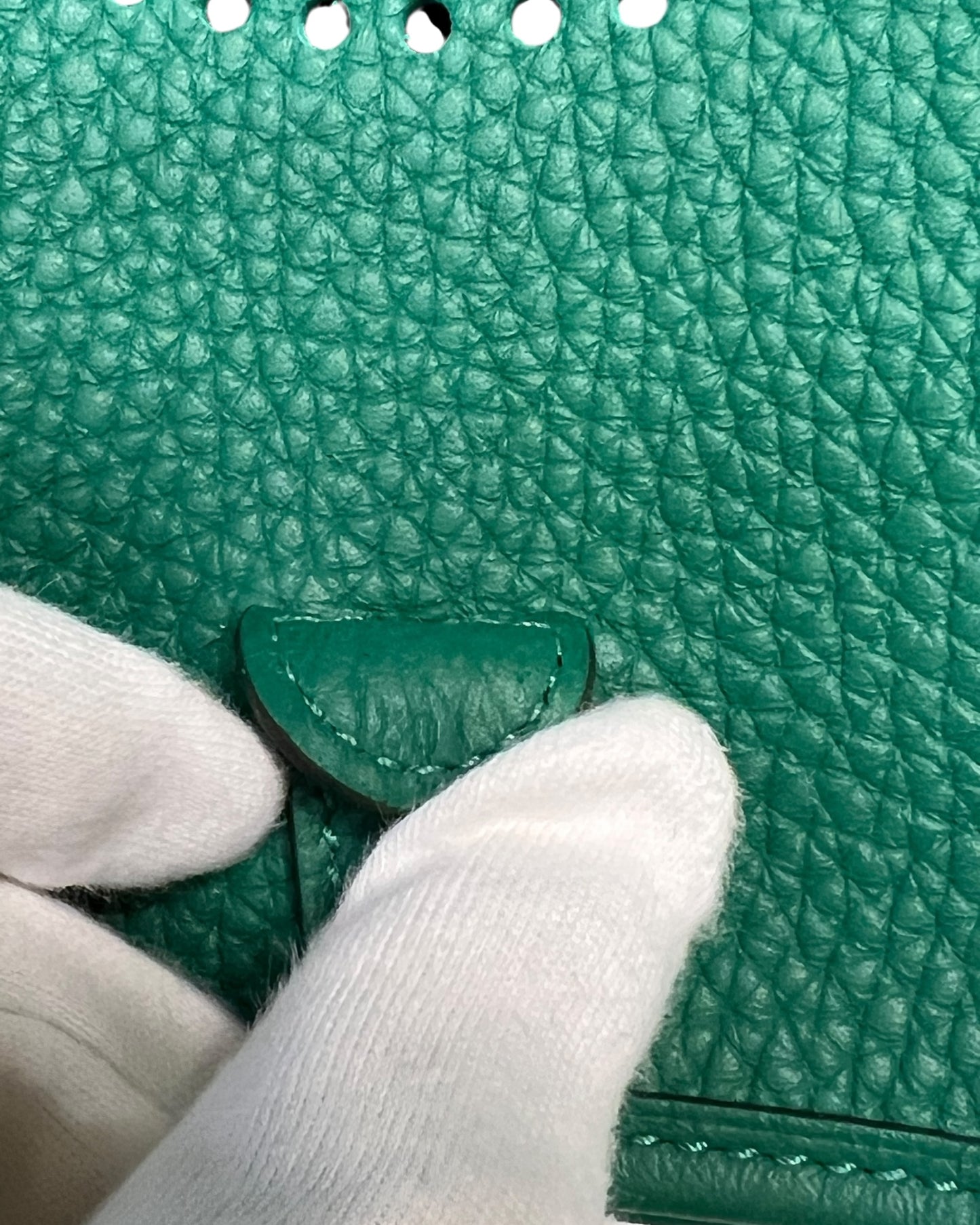 Hermès Evelyne TPM – Vert Vertigo Clemence with Gold Hardware (2024 Full Set)