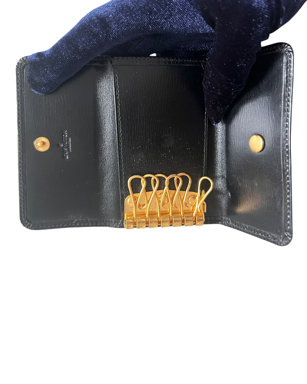 Louis Vuitton Vintage Key Holder – Black Épi Leather