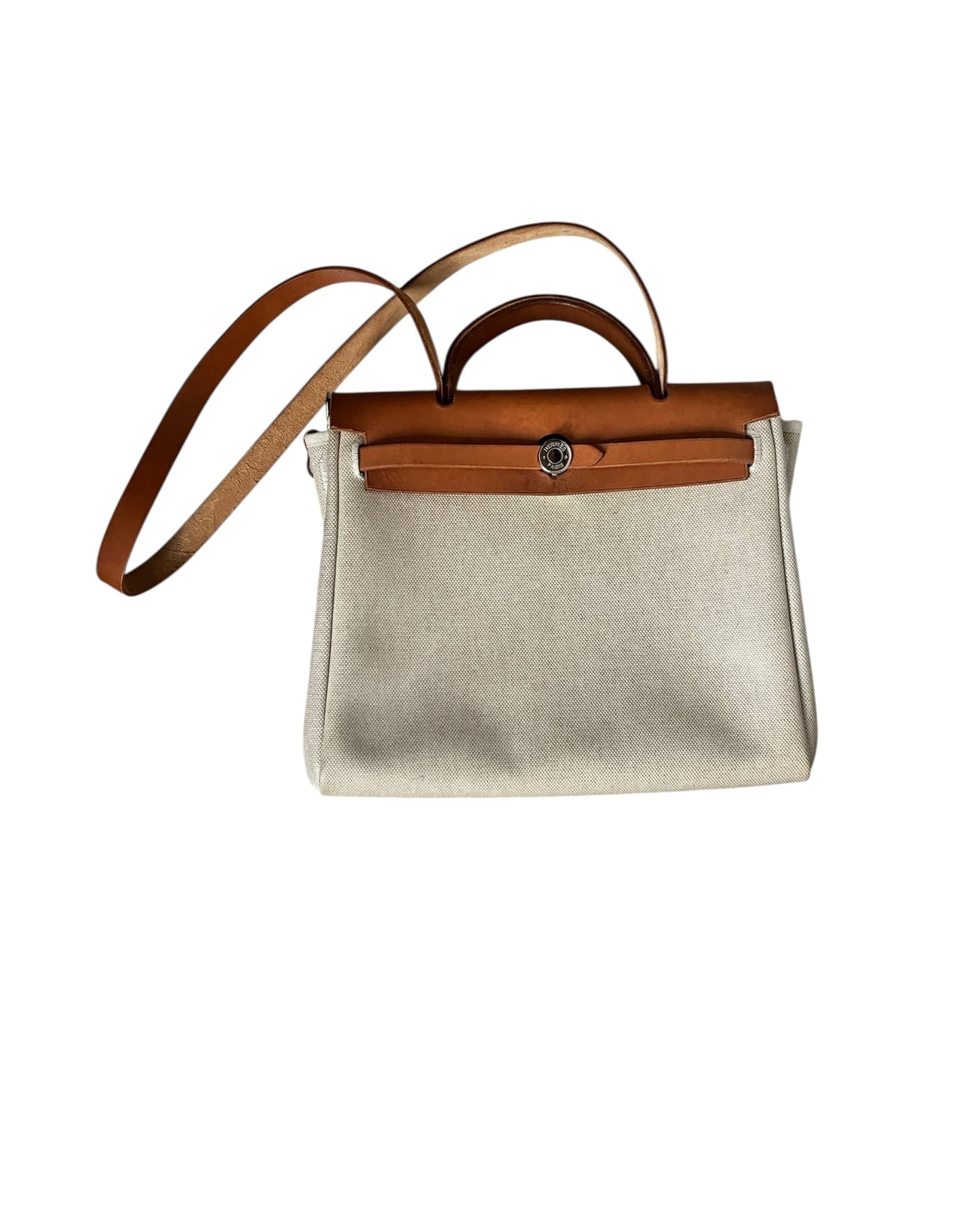 Hermès Herbag “Two-in-One” 31 – Gold/Camel Leather with Canvas