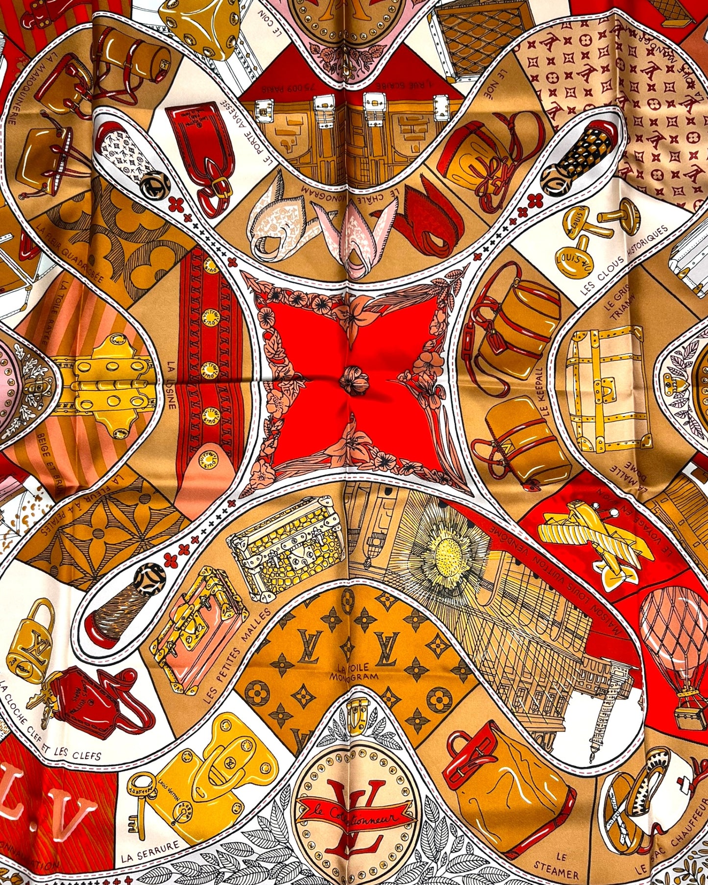 Louis Vuitton Jeu de Louis Silk Scarf 90 x 90