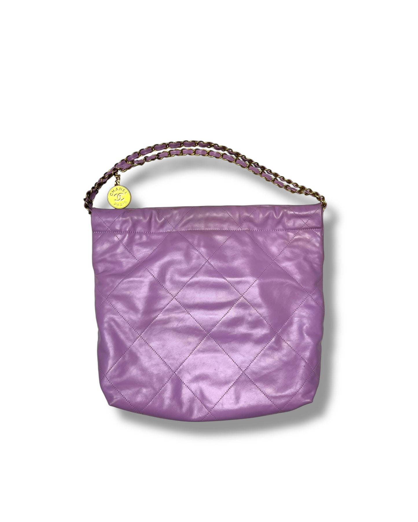 Chanel 22 Medium Bag – Purple Calfskin with Gold Hardware