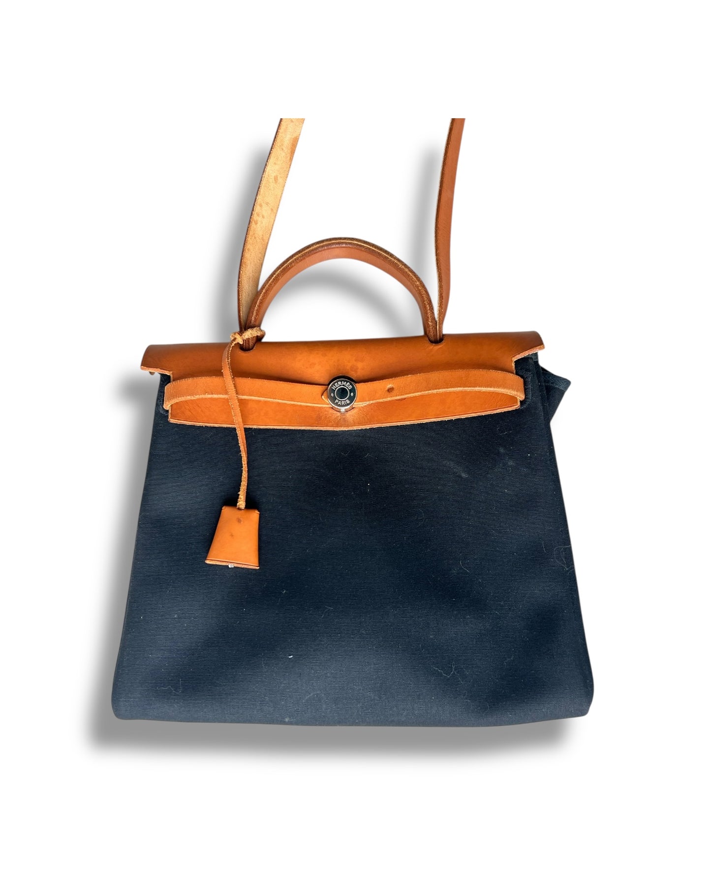 Hermès Herbag “Two-in-One” 31 – Gold/Camel Leather with Canvas