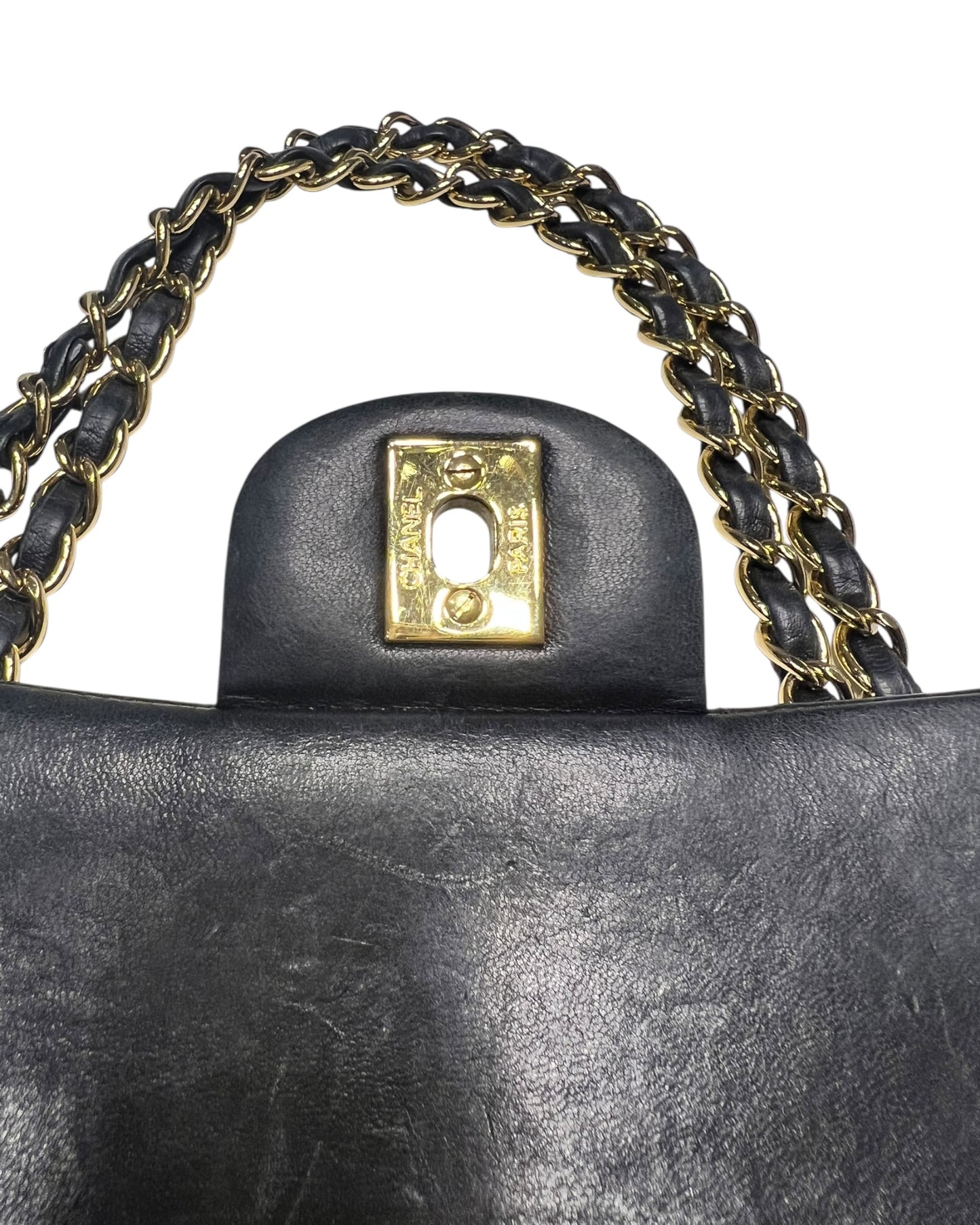 Chanel Classic Double Flap Bag – Black Lambskin with 24k Gold-Plated Hardware (Series 10)
