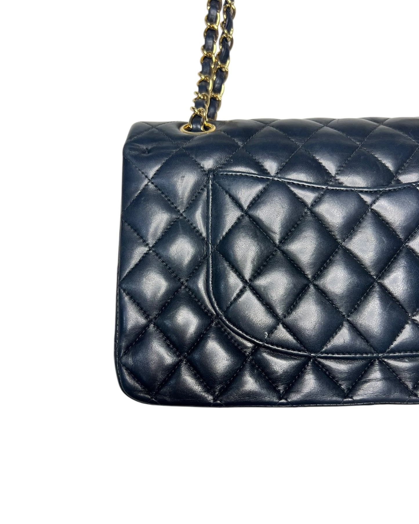 Chanel Classic Double Flap Bag – Black Lambskin with 24k Gold-Plated Hardware (Series 10)