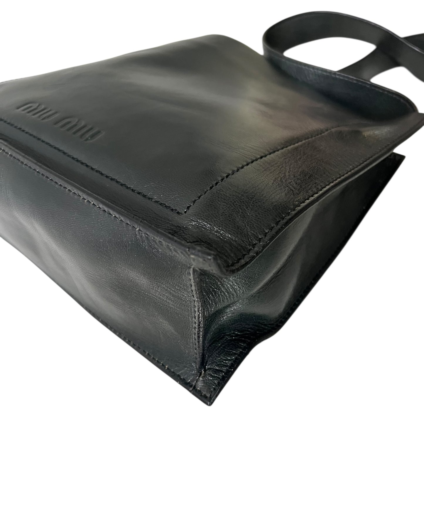 Miu Miu Black Leather Shoulder Bag - The Luxury Savvy