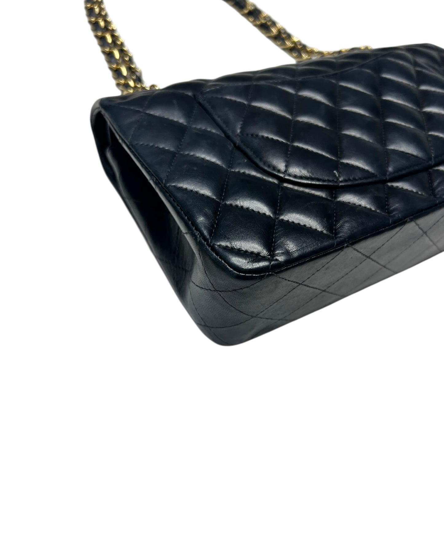 Chanel Classic Double Flap Bag – Black Lambskin with 24k Gold-Plated Hardware (Series 10)