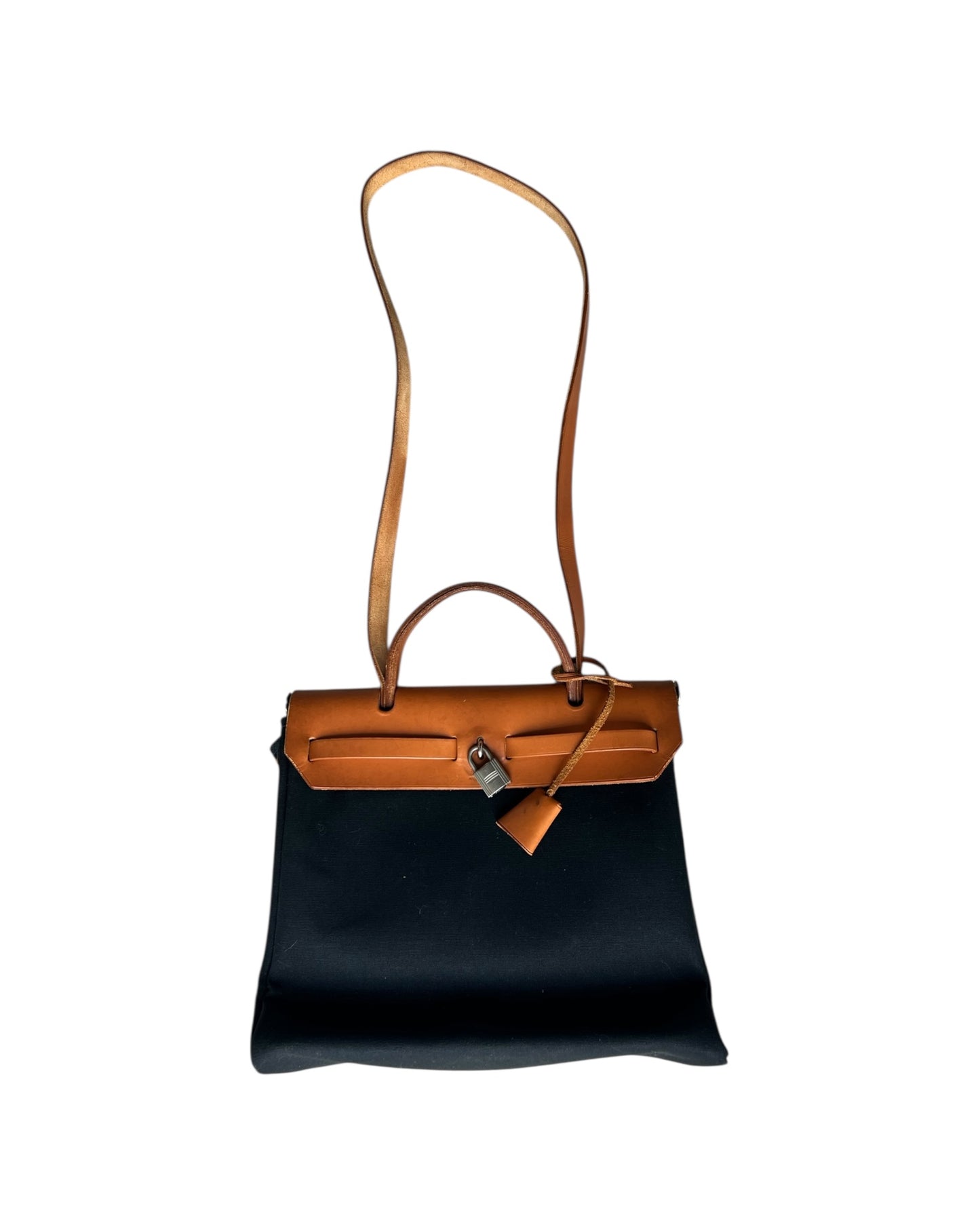 Hermès Herbag “Two-in-One” 31 – Gold/Camel Leather with Canvas
