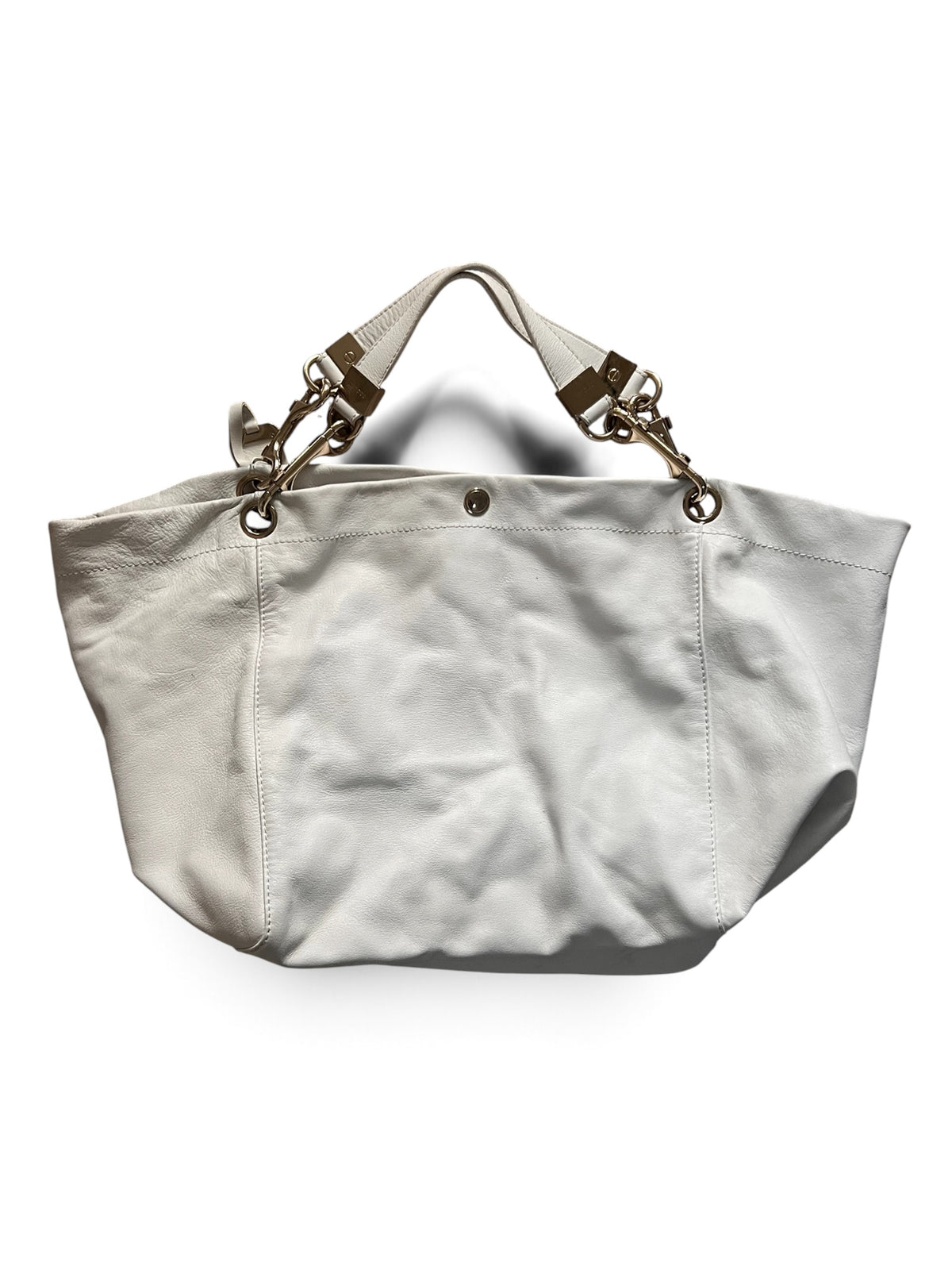 Jimmy Choo Large Tote Bag | White | Leather