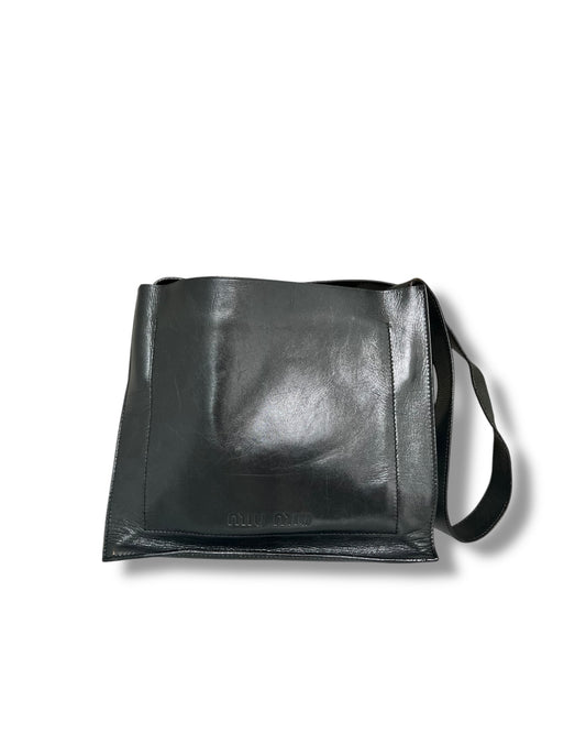 Miu Miu Black Leather Shoulder Bag - The Luxury Savvy