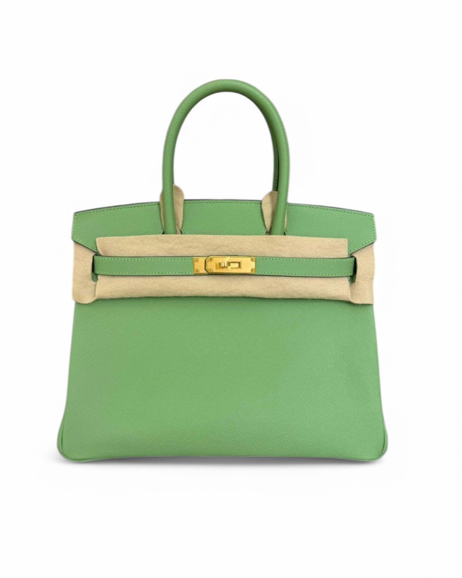 Pre-owned Hermès Birkin 25 – Vert Criquet Epsom Leather, Gold Hardware, 2025 — Store Fresh - The Luxury Savvy