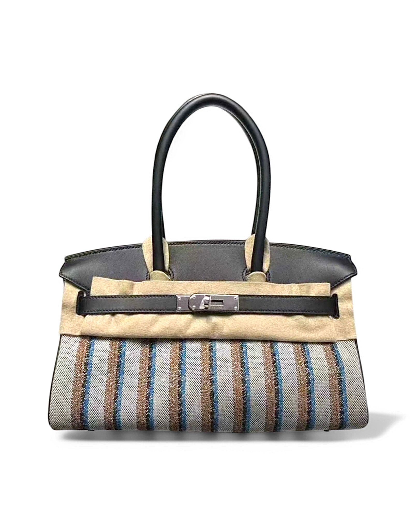 Pre-owned Hermès Birkin Shoulder 29 – Light Toile & Swift, 2025 Palladium Hardware - The Luxury Savvy