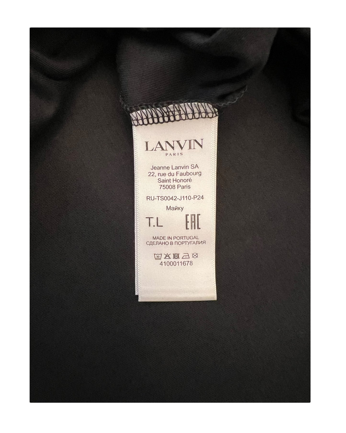 Lanvin Men’s Logo T-Shirt in Black - The Luxury Savvy