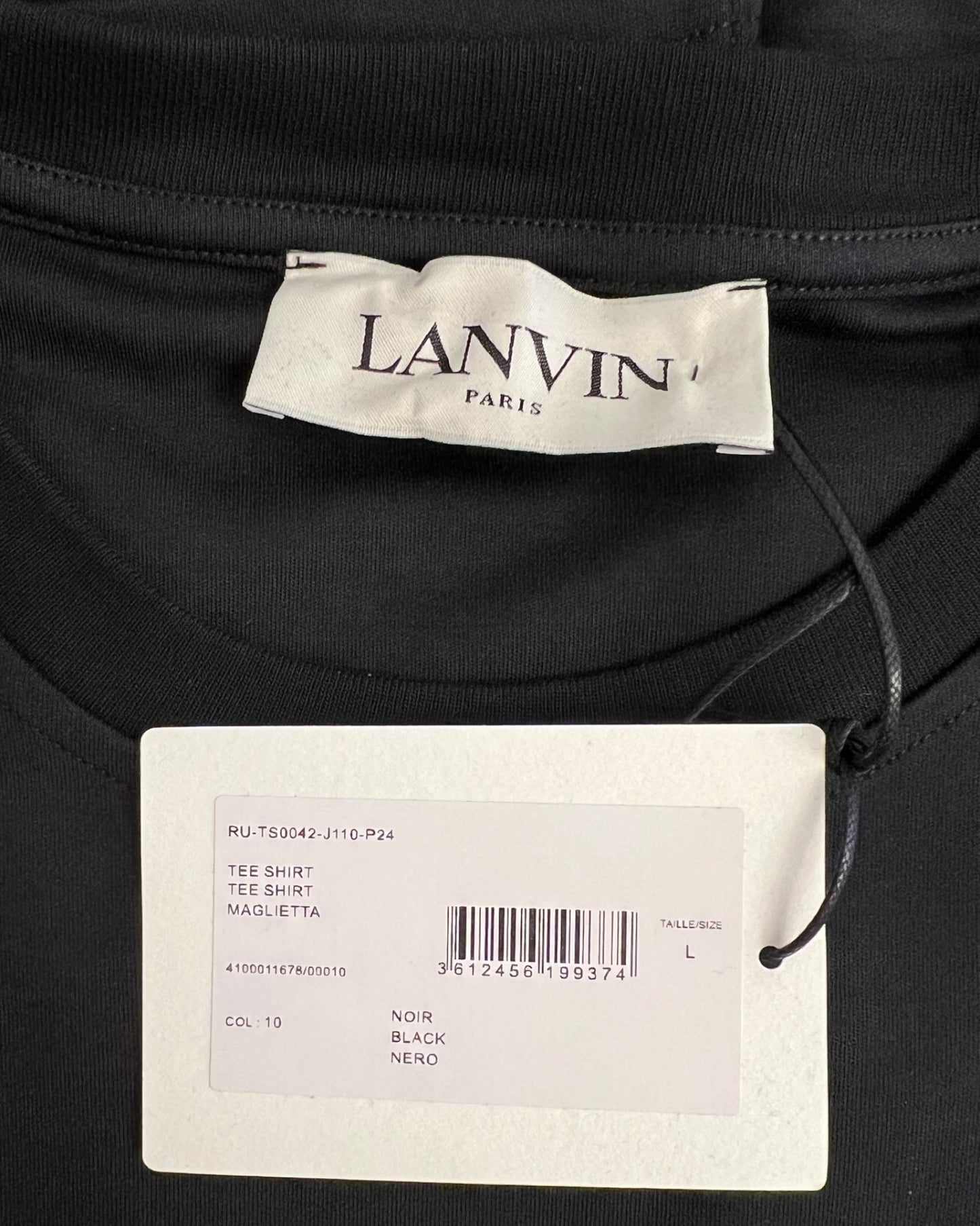 Lanvin Men’s Logo T-Shirt in Black - The Luxury Savvy