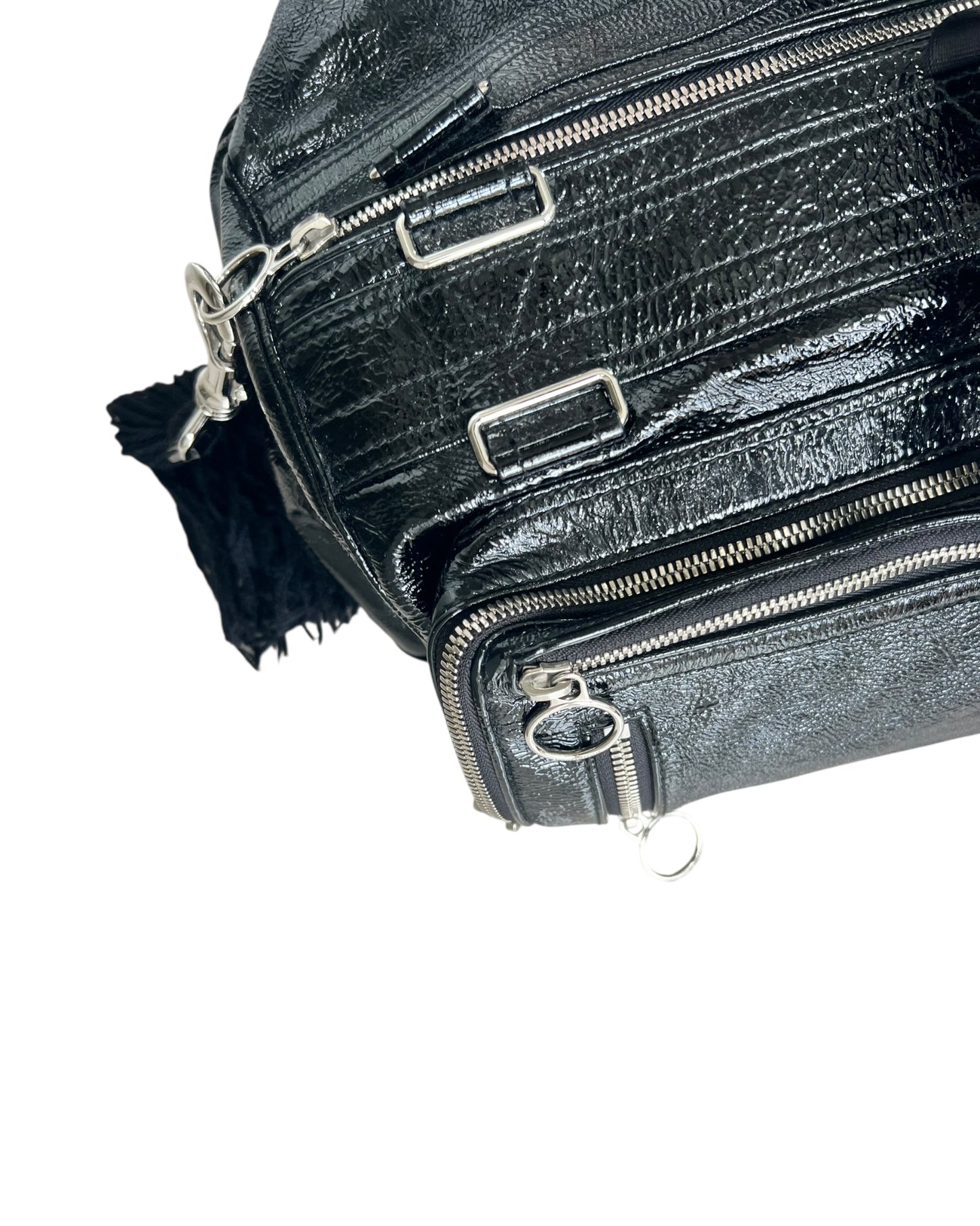 Dior Homme Leather Duffle Bag – Black Tassel Weekend Travel Bag by Hedi Slimane