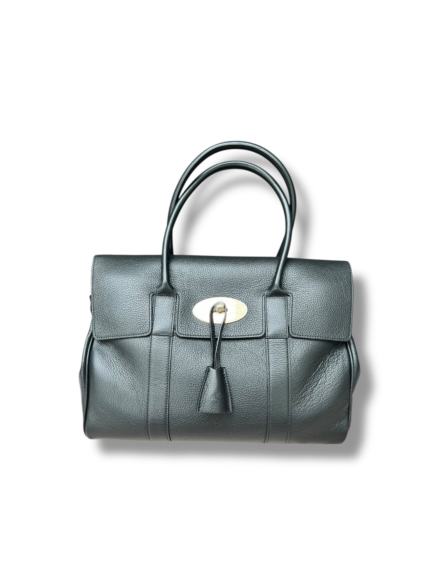 Mulberry Bayswater Heritage – Black Small Classic Grain with Brass Hardware - The Luxury Savvy