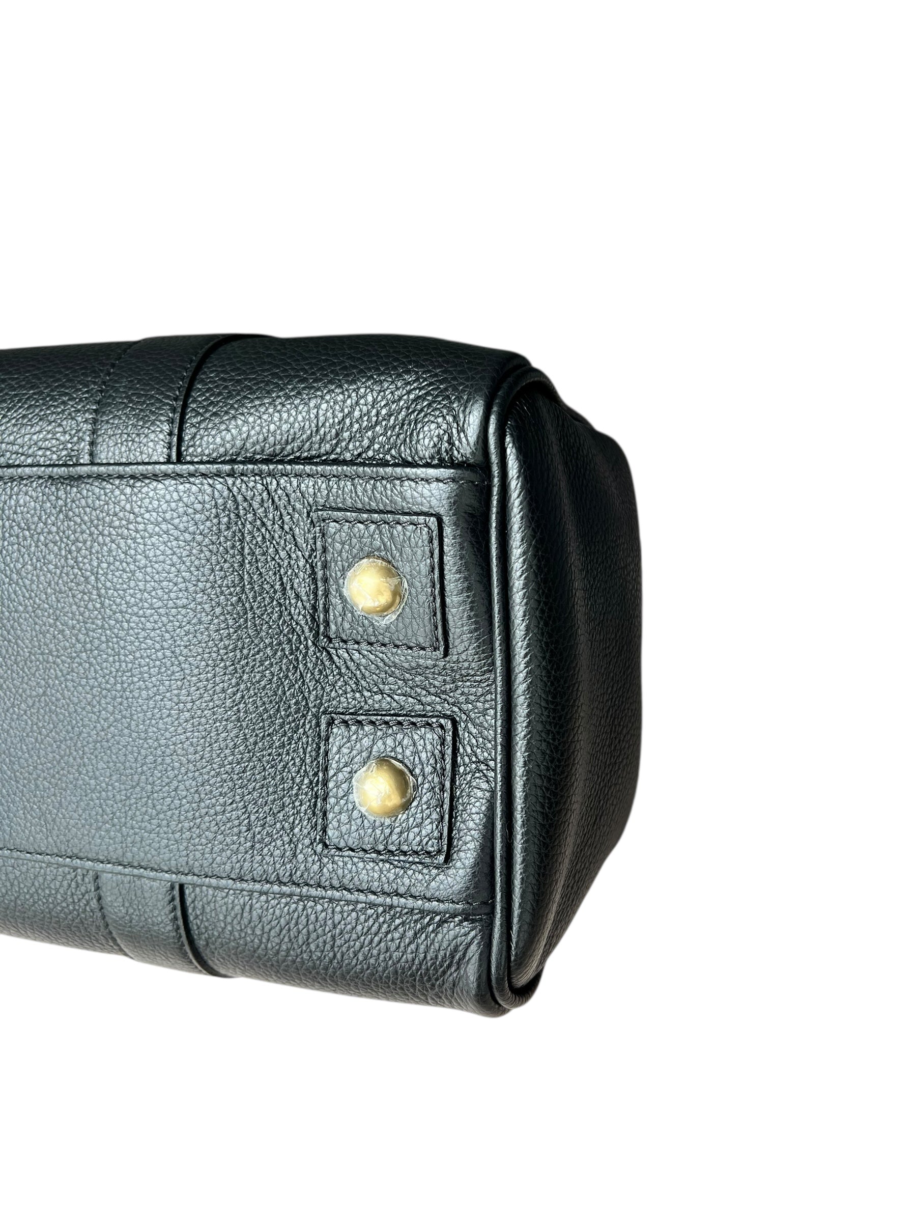 Mulberry Bayswater Heritage – Black Small Classic Grain with Brass Hardware - The Luxury Savvy