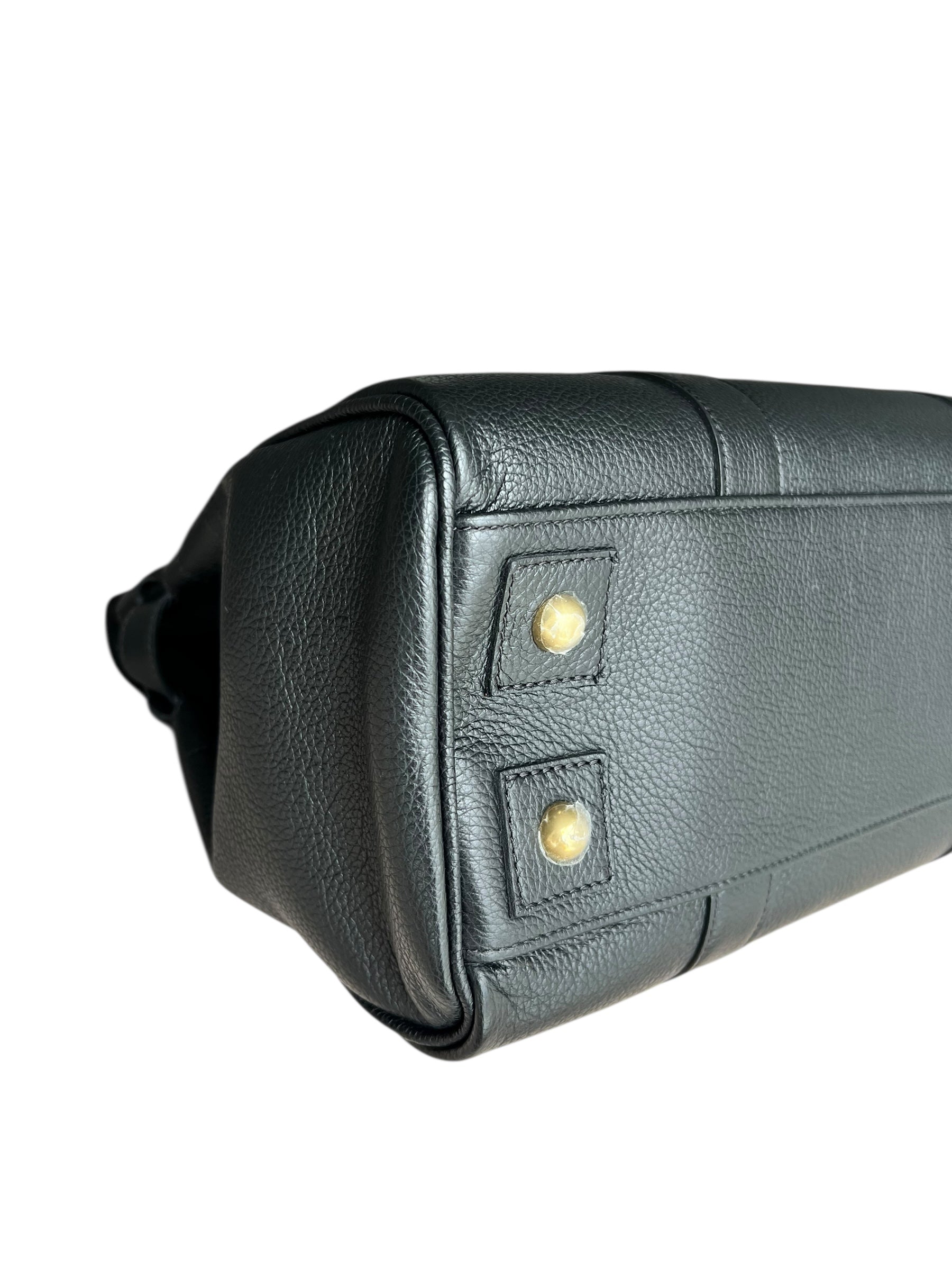 Mulberry Bayswater Heritage – Black Small Classic Grain with Brass Hardware - The Luxury Savvy