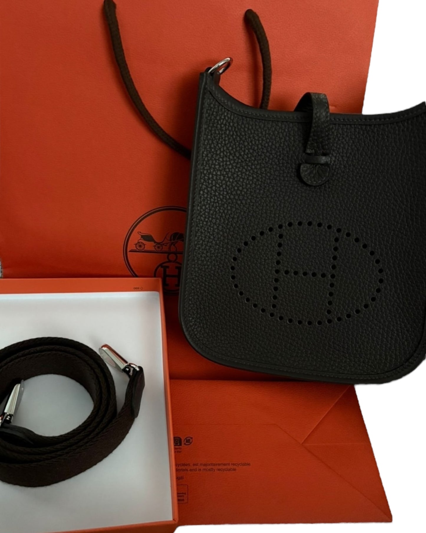 Hermès Mini Evelyne TPM - Ebene - Full Set - Store Fresh - The Luxury Savvy