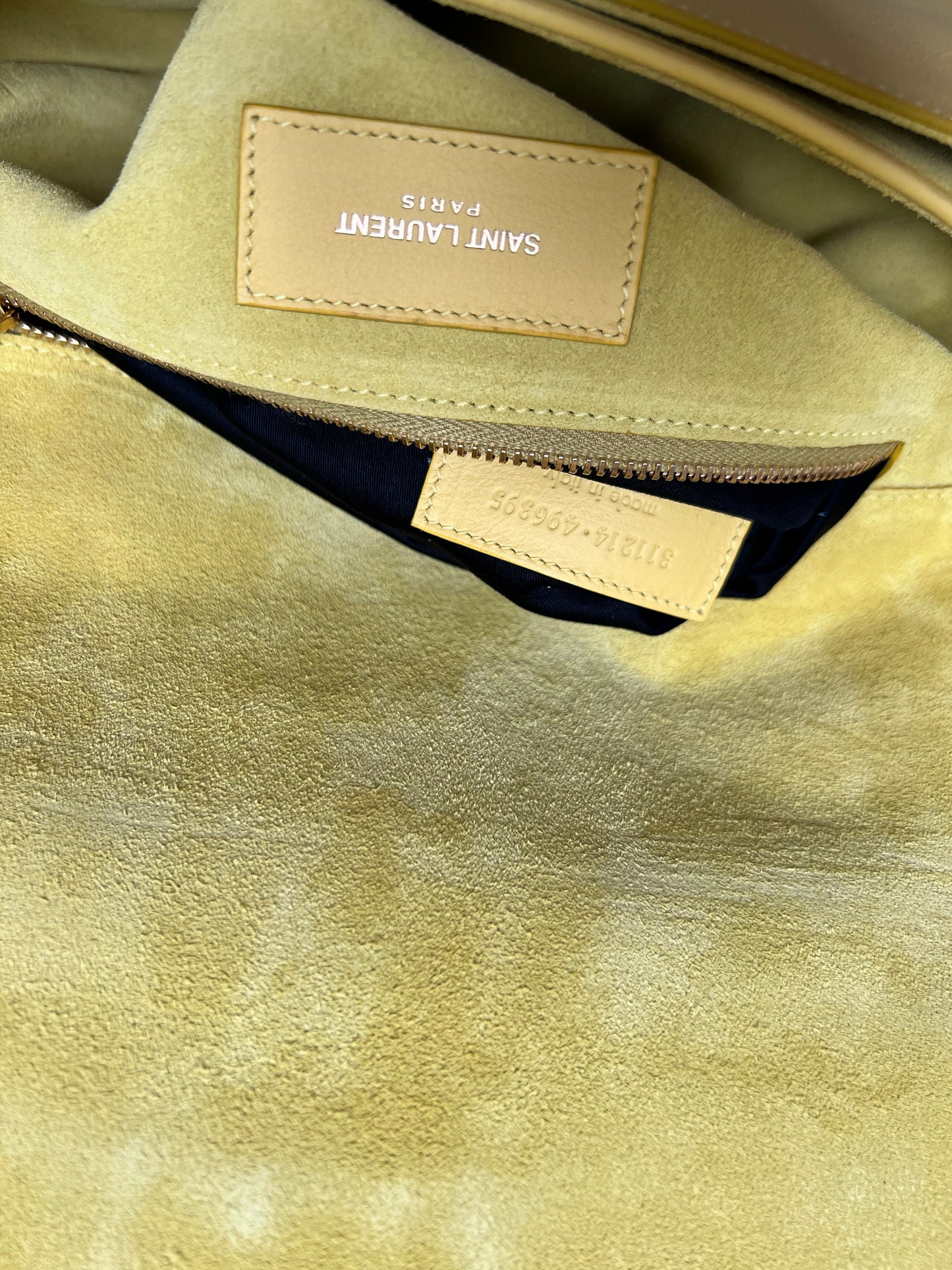 Saint Laurent Crossbody Bag - Yellow - Gold Hardware