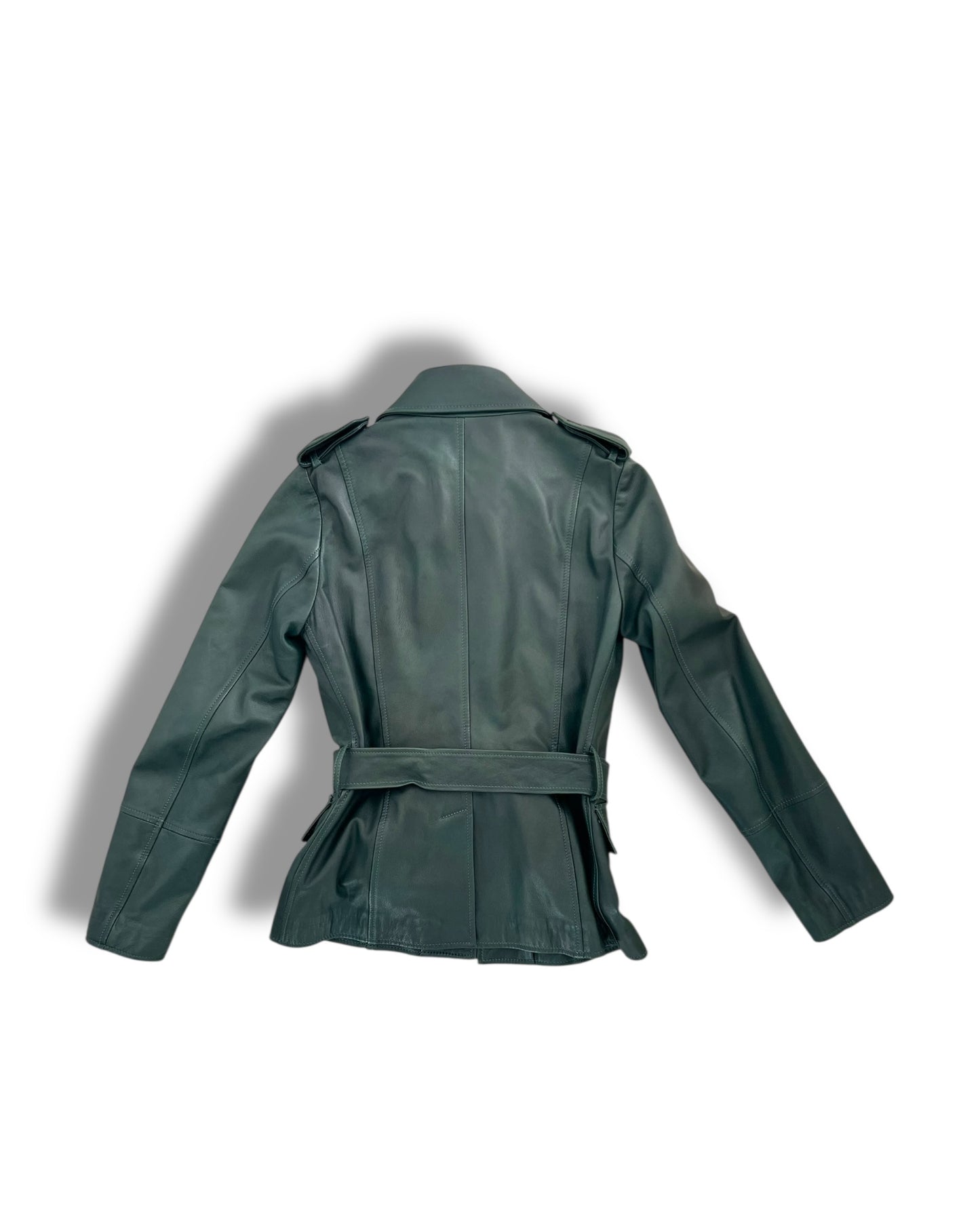 Mulberry Dark Green Leather Jacket – UK 10 / EU 40 / US