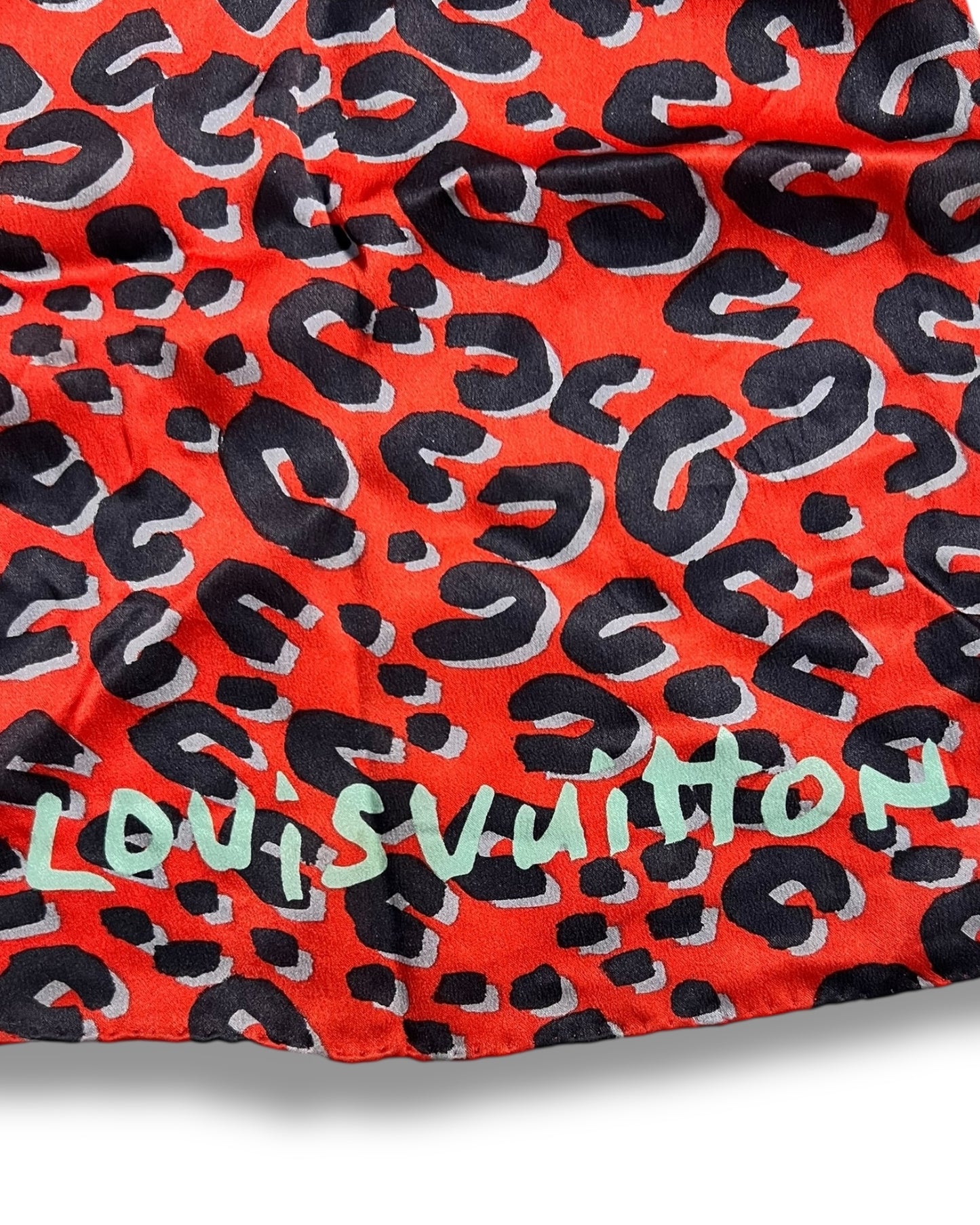 Louis Vuitton Leopard Print Silk Scarf 70 x 70 cm